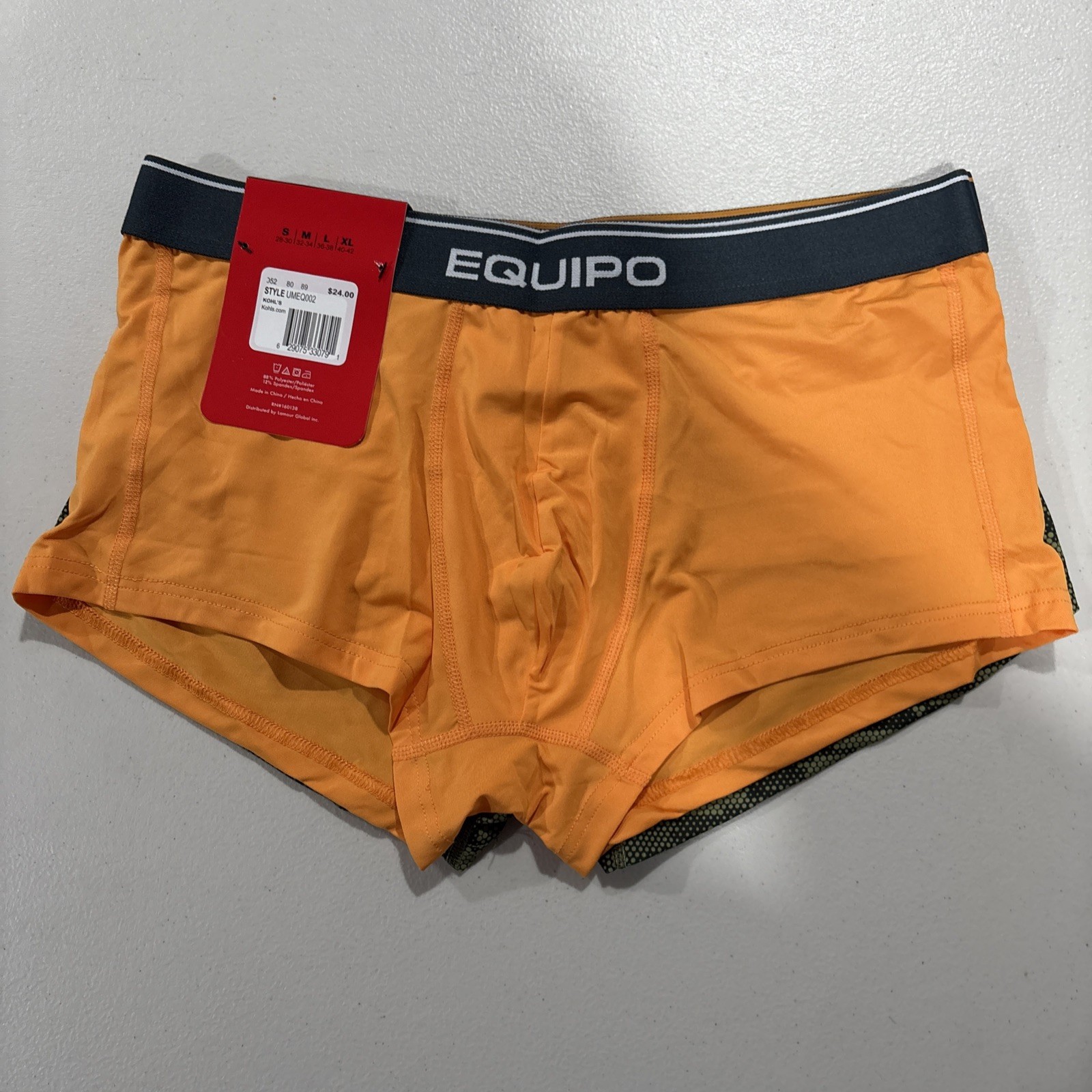 2 Pack Equipo Brazilian TRUNK Brief Underwear Microfiber Stretch Men’s Green L