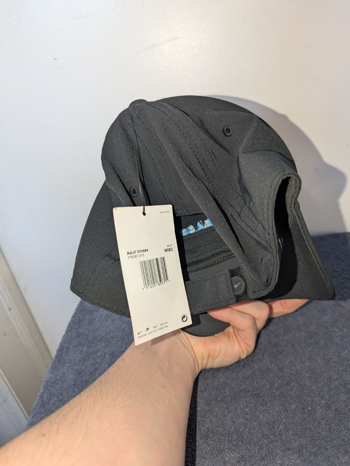 Nike Legacy 91 Dri-Fit Flight Lease Fund Management Hat Black Golf Cap Brand New