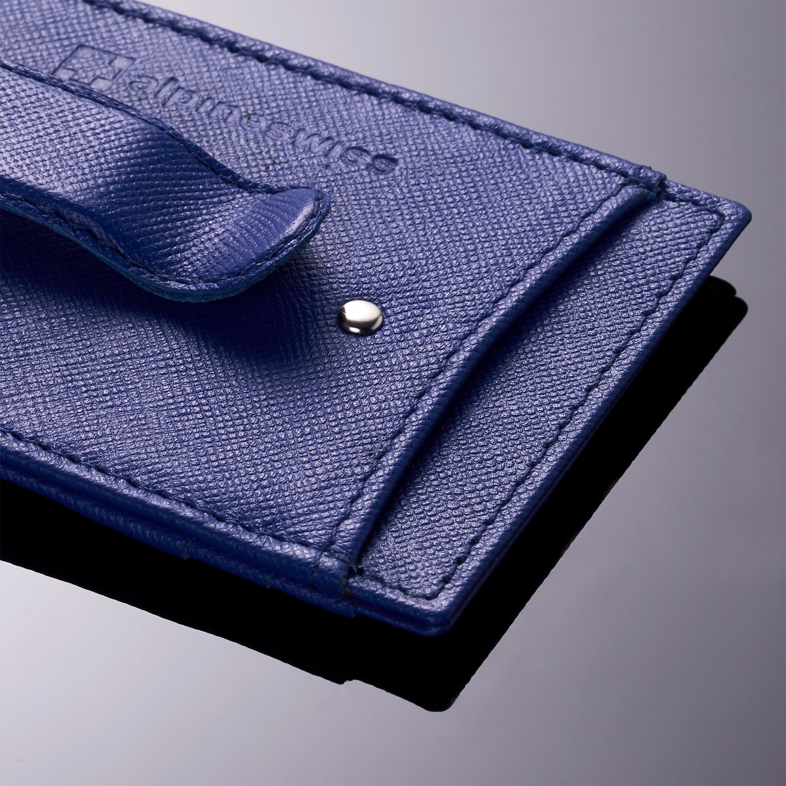 Alpine Swiss Mens Money Clip Thin Front Pocket Wallet Genuine Leather Card Case