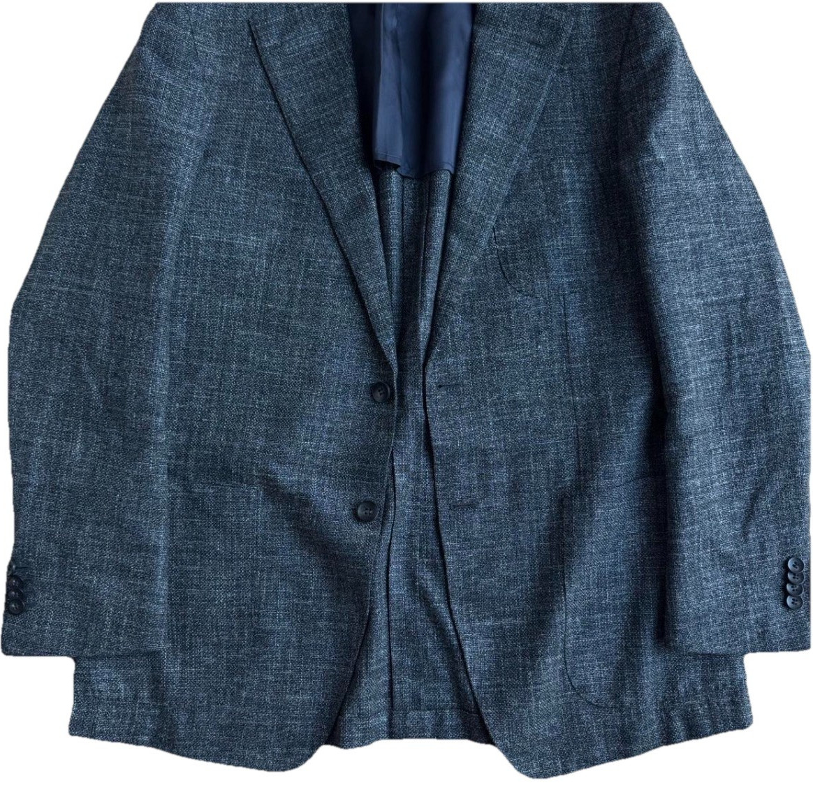 Suitsupply Charcoal Grey Wool Silk Linen Cashmere Jacket 40R