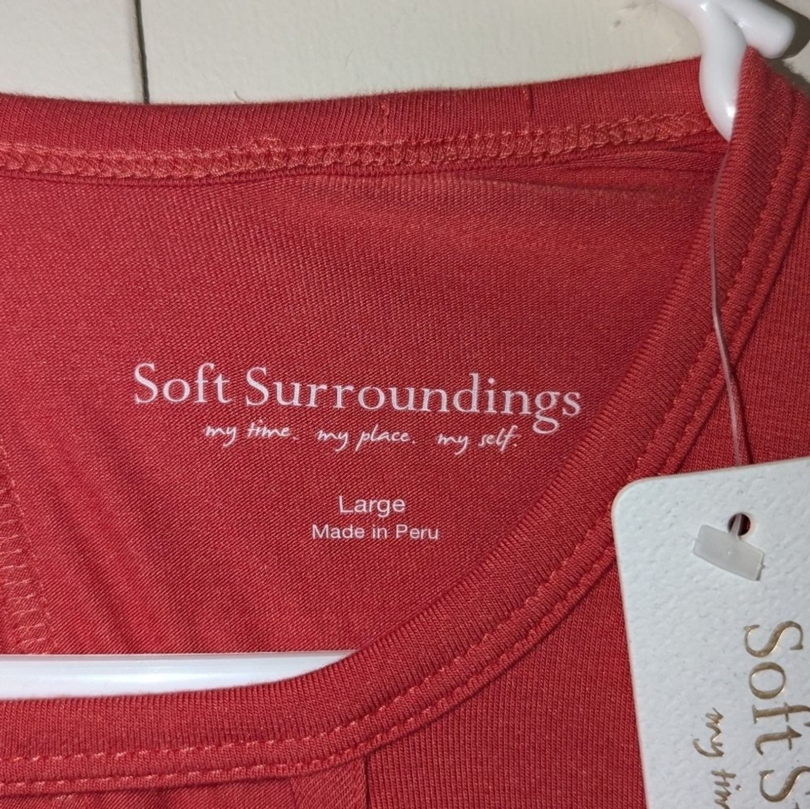 Soft Surroundings Heavenly Soft Keyhole Tunic In Terracotta