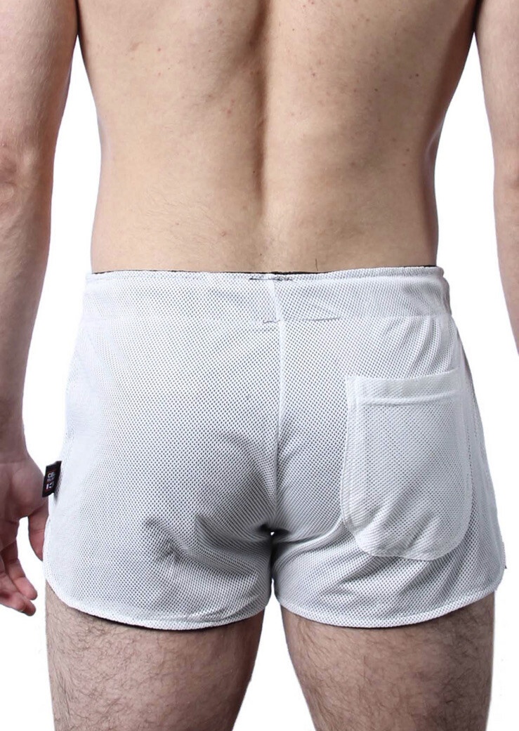 CELLBLOCK 13 White & Black Midfield Mesh Reversible Short Cell Block 13 Large