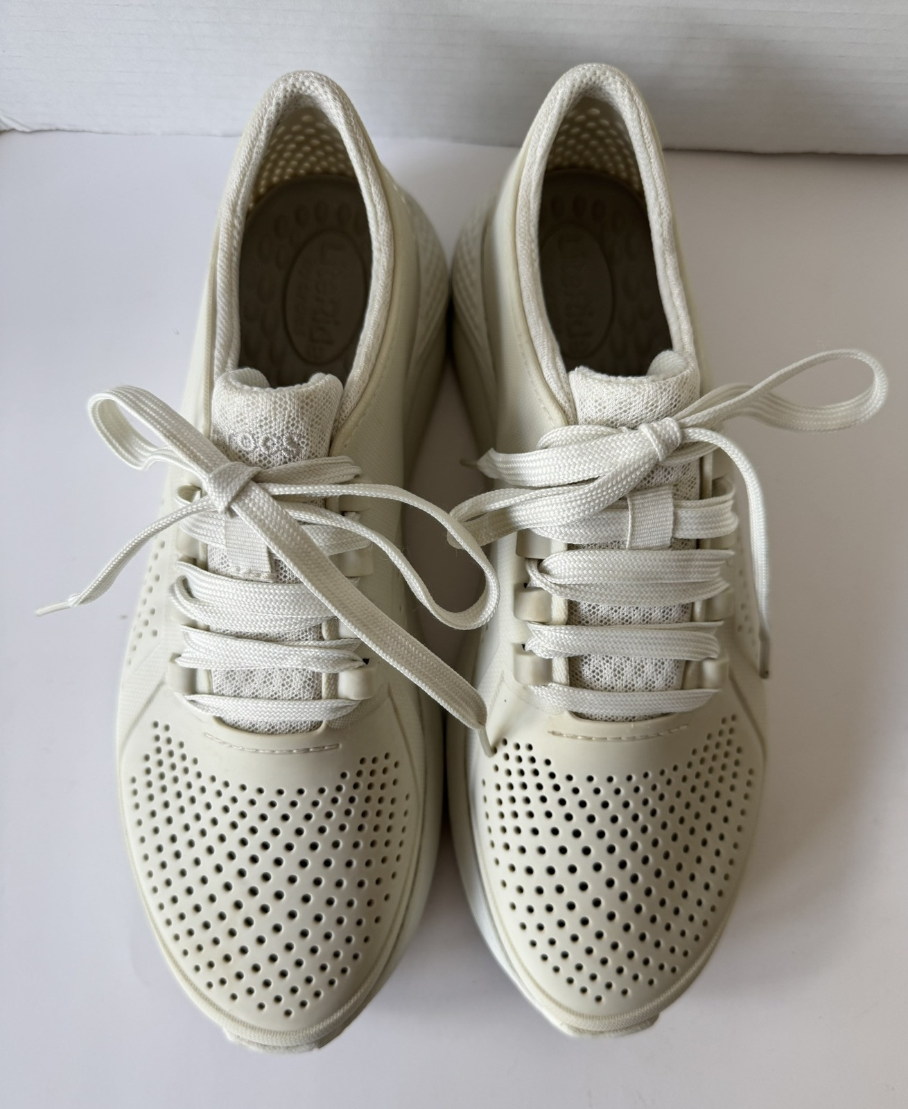 Crocs LiteRide 360 Pacer Almost White Ivory Shoes Sneakers Men’s 9 Women’s 11