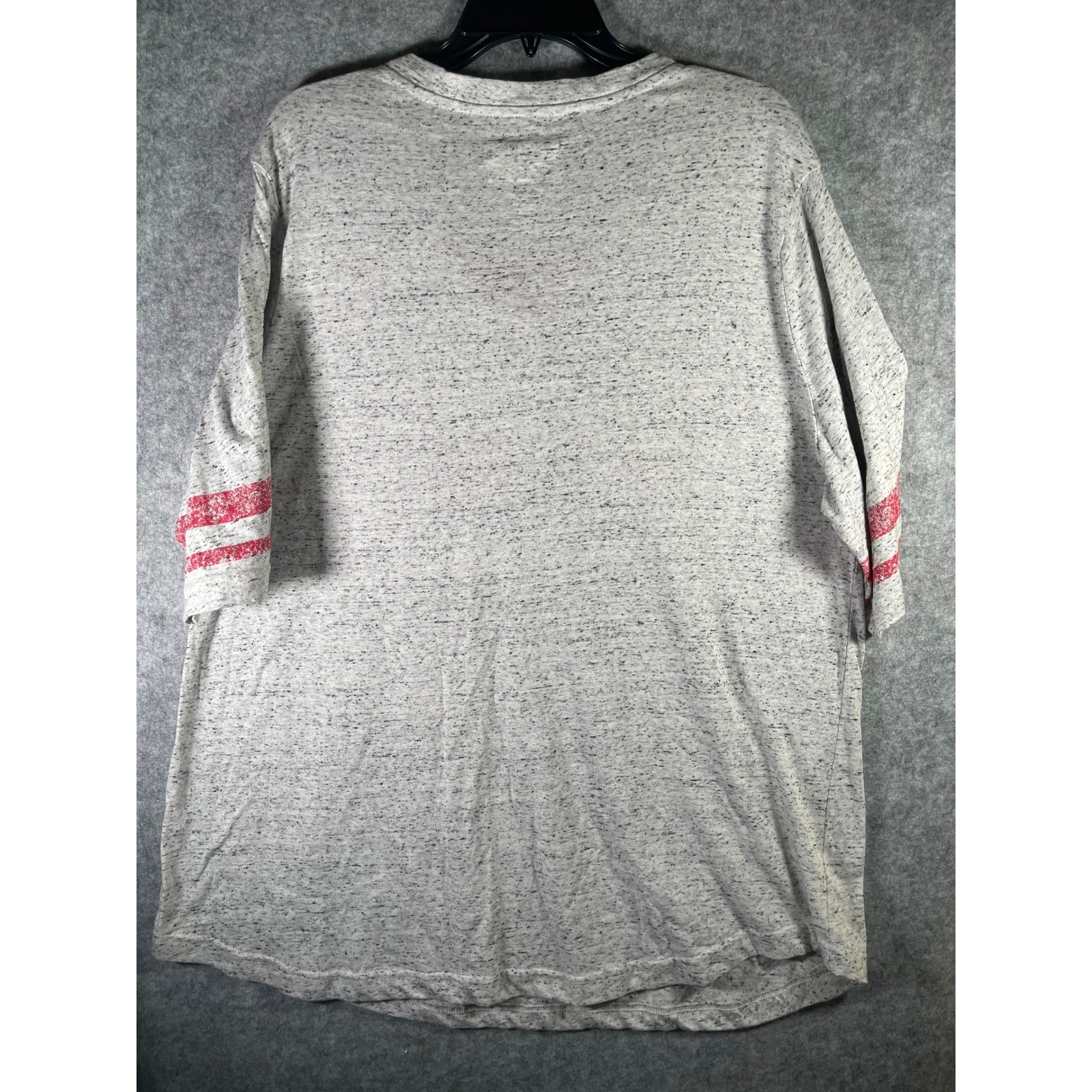 Profile Varsity Ohio State Buckeyes Lace Up T-Shirt Womens Plus 1X Grey Red