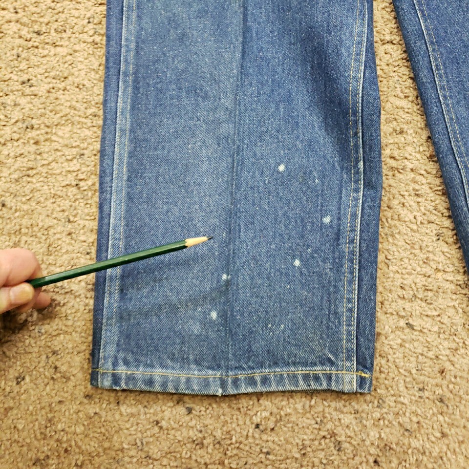 Vintage 80s Distressed LEE Logger Jeans Mens 42X30 (Real 40×30) -Made In USA