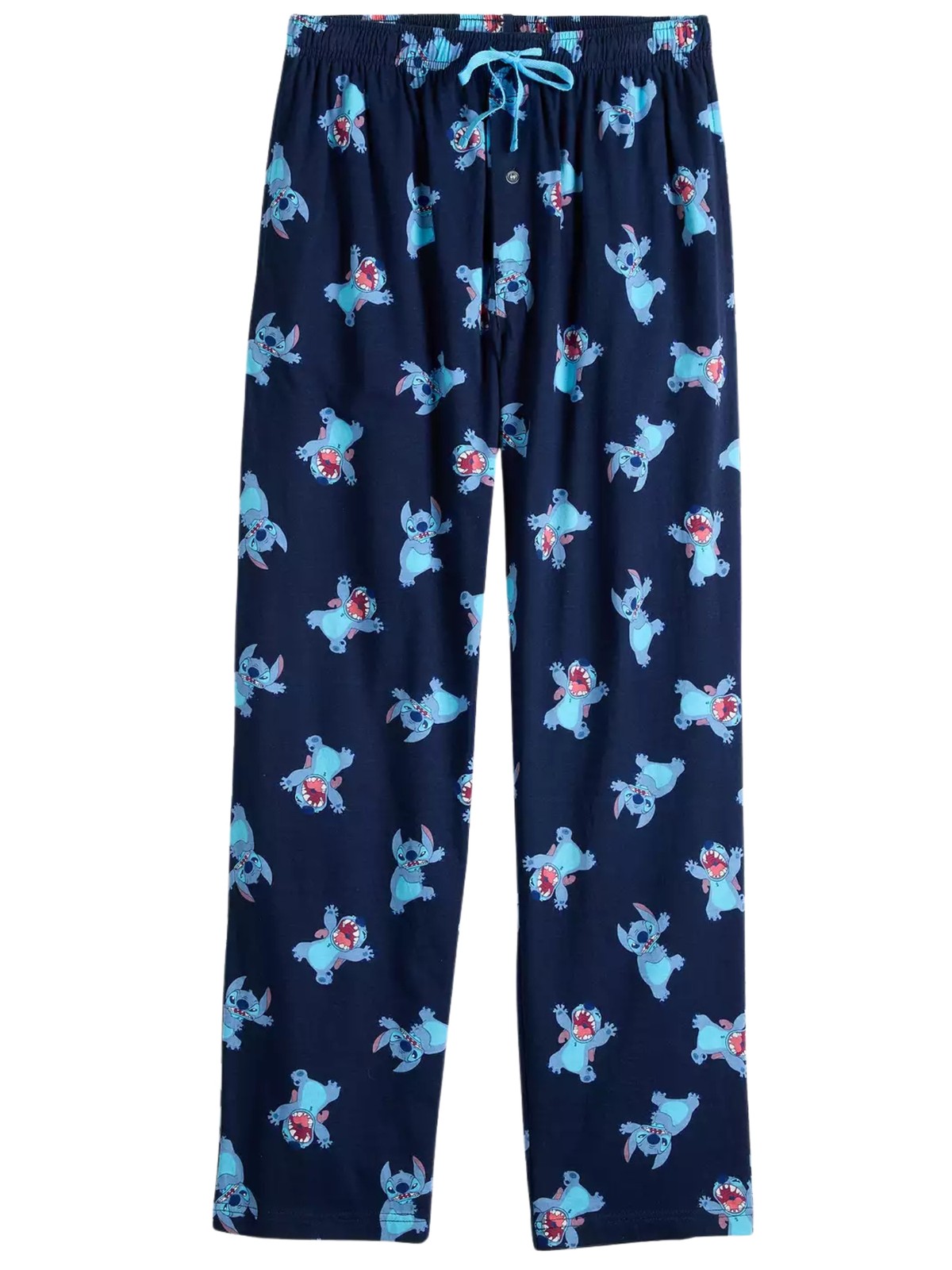 Men’s Disney Lilo & Stitch Pajama Pants Sleepwear Loungewear Blue All-Over Print