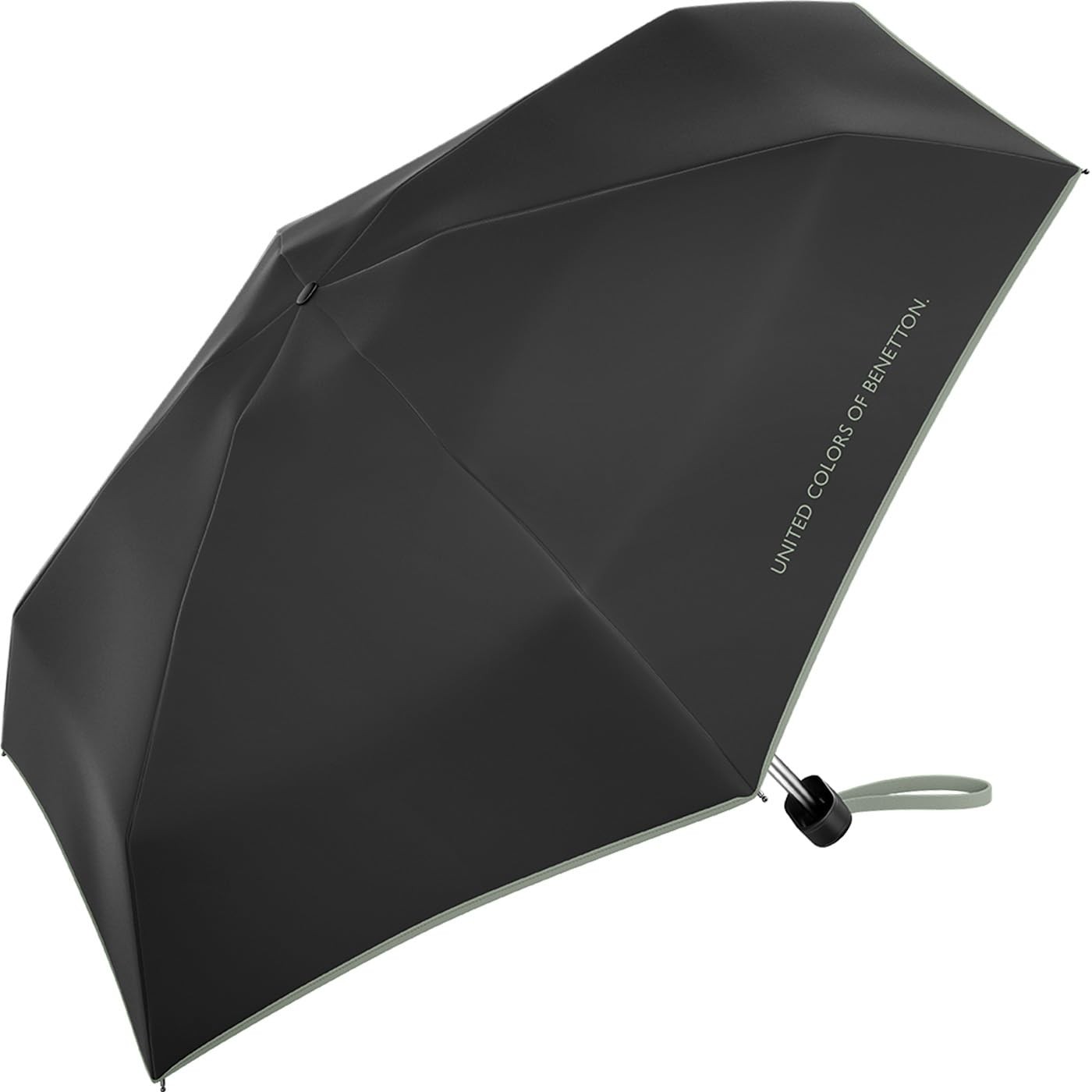 Benetton Pocket Umbrella Ultra Mini Flat FS 2024 Blackiceberg Green