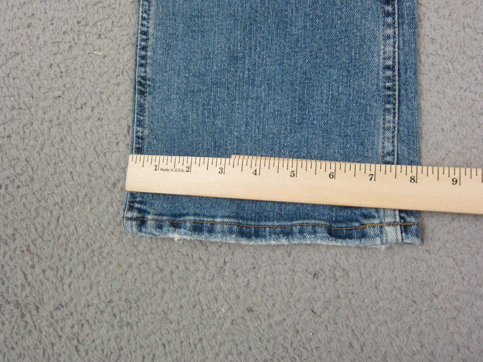 American Eagle Jeans Womens 4 Reg Blue Stretch Skinny Flare Denim Distressed