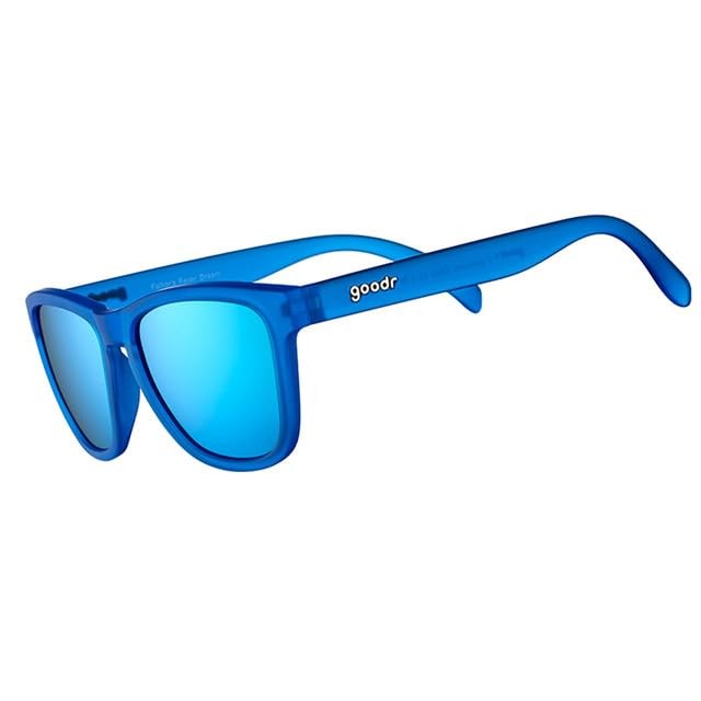 goodr Falkor’s Fever Dream Medium OG Dark Blue Light Blue Mirrored Lenses UV400