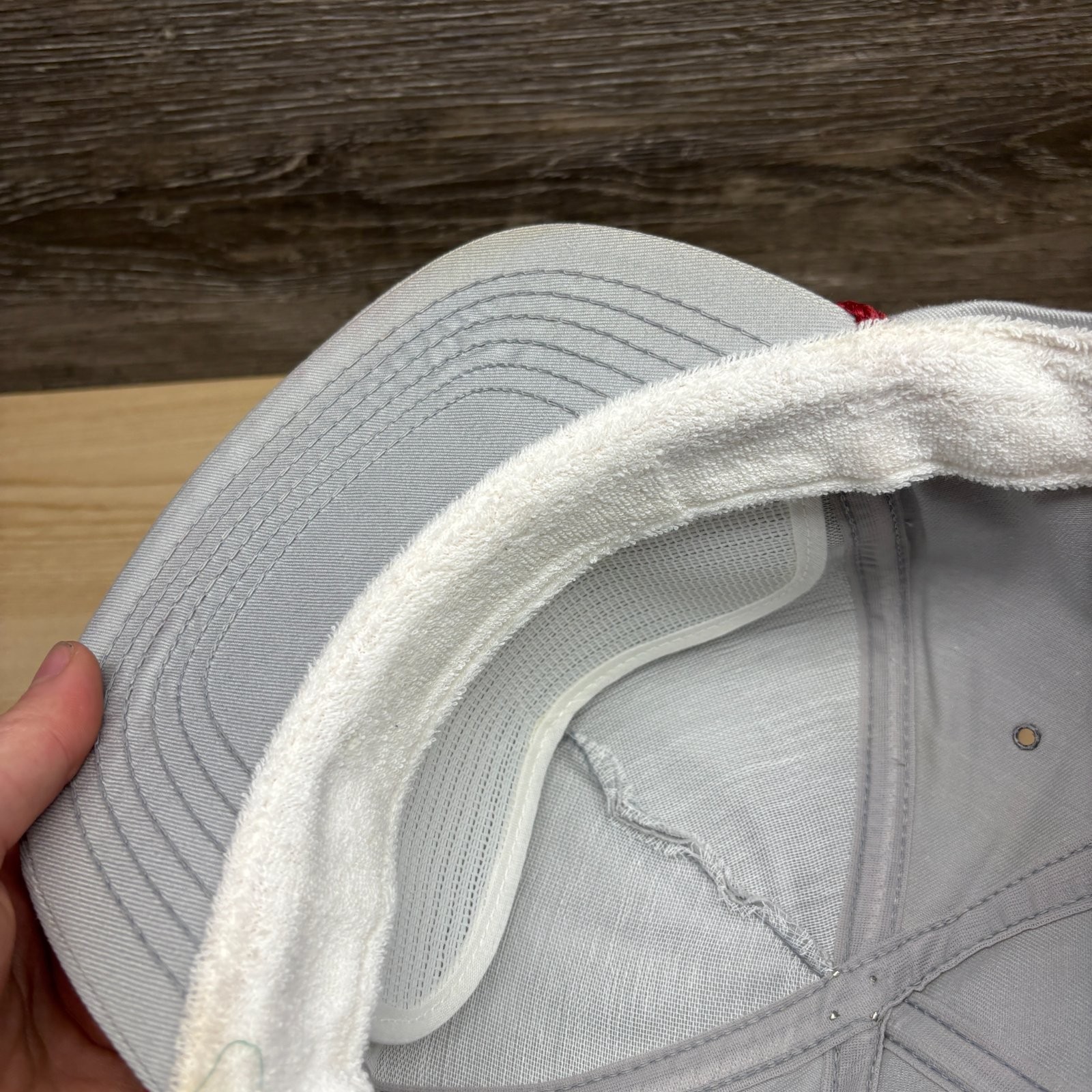 Vintage Farmland COOP Hat Cap Strap Back Gray Red Rope Animal Health Advertising