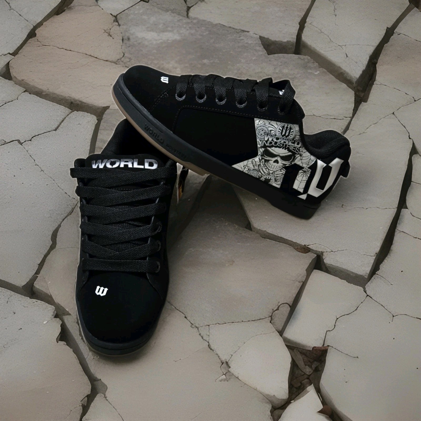 Men’s World Industries Reflect Skate Shoes – Black/White