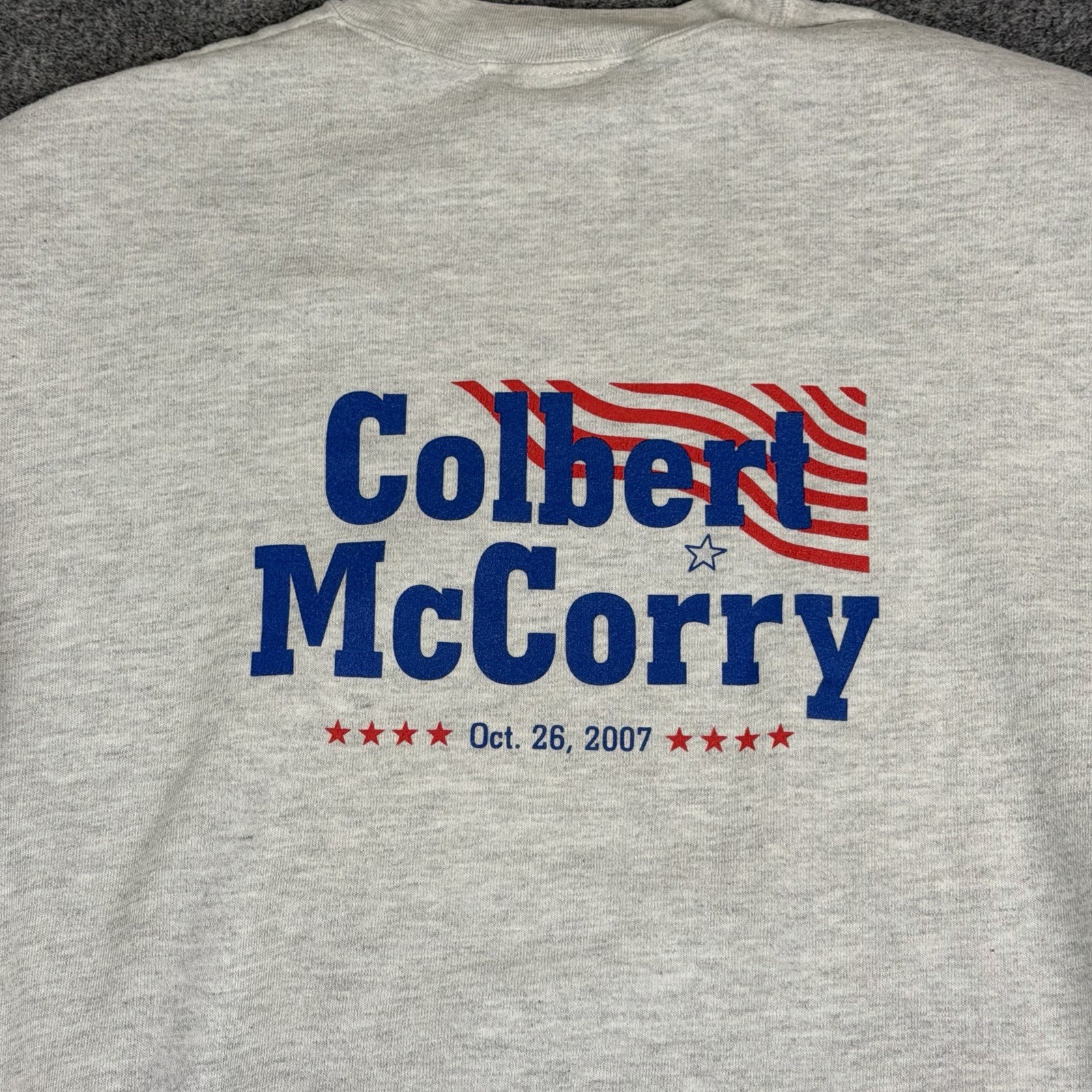 Vintage Stephen Colbert Sweatshirt Mens M Gray Crewneck 07 Presidential Campaign
