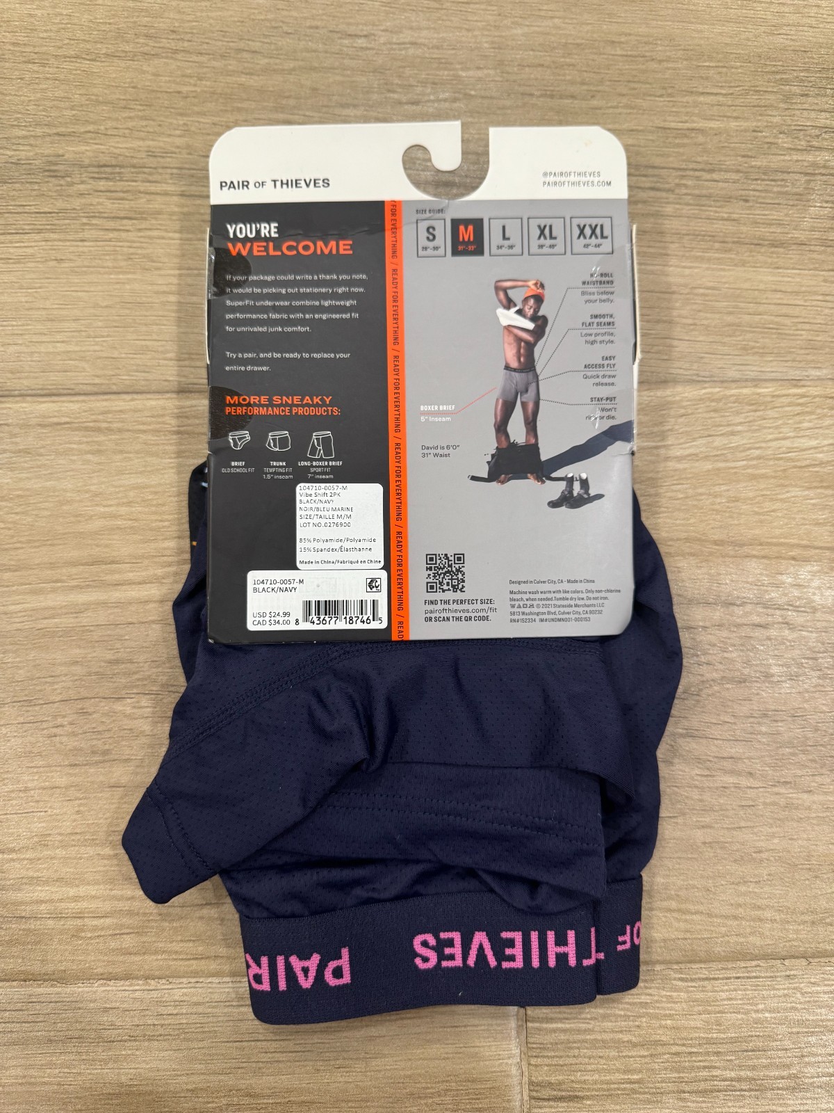 New Pair of Thieves 2-PACK Men’s Boxer Briefs MEDIUM Mesh Performance Quick Dry