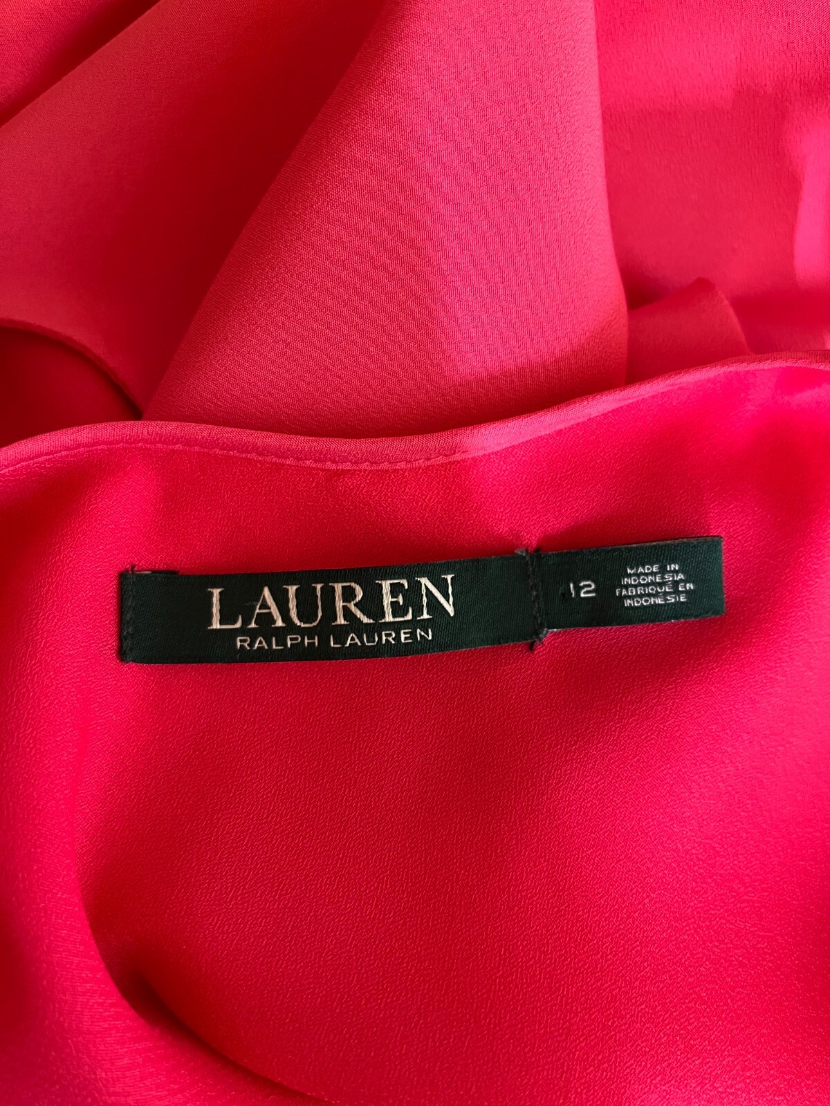 LAUREN Ralph Lauren 12 Vibrant Pink High Neck Tank Top Spaghetti Straps