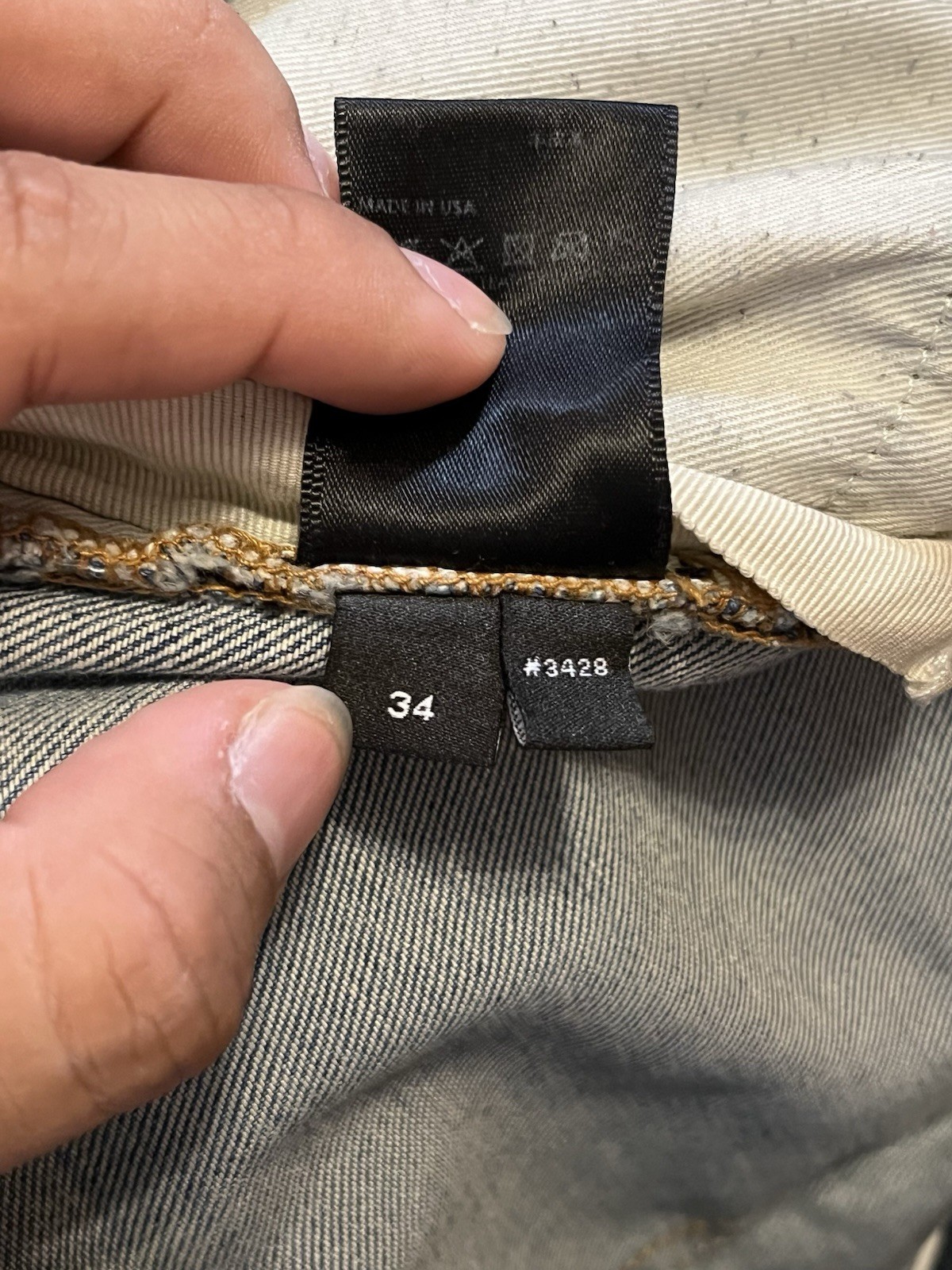Amiri Camo Bones clay indigo Jeans size 34