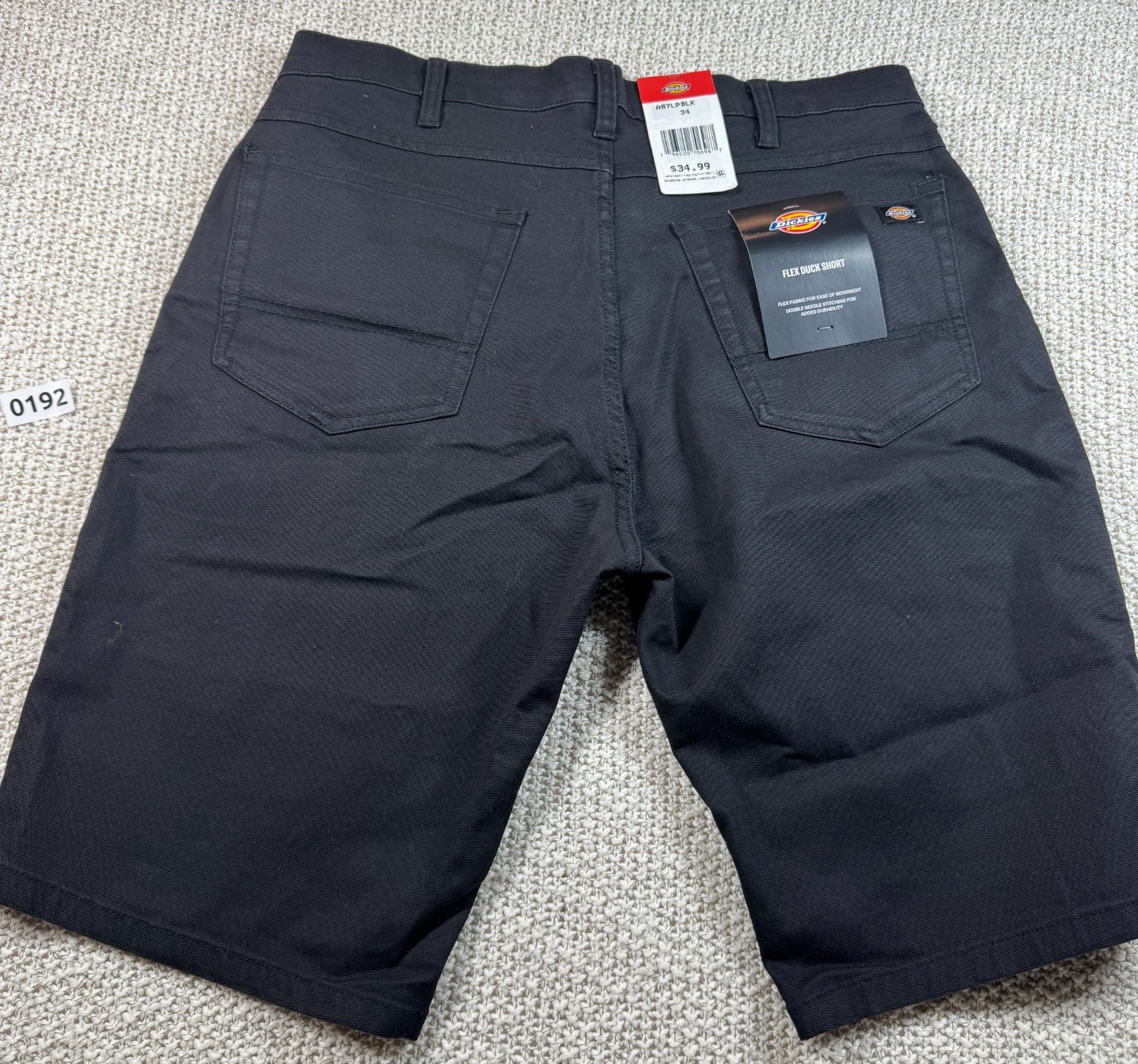 Dickies FLEX Duck Shorts Men’s 34 Black Stretch Work Casual NWT A87LPBLK 0192