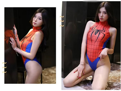 Spider-Man Cosplay Costume Sexy Bikini Swimwear Bodysuit Swimsuits Marvel Movie
