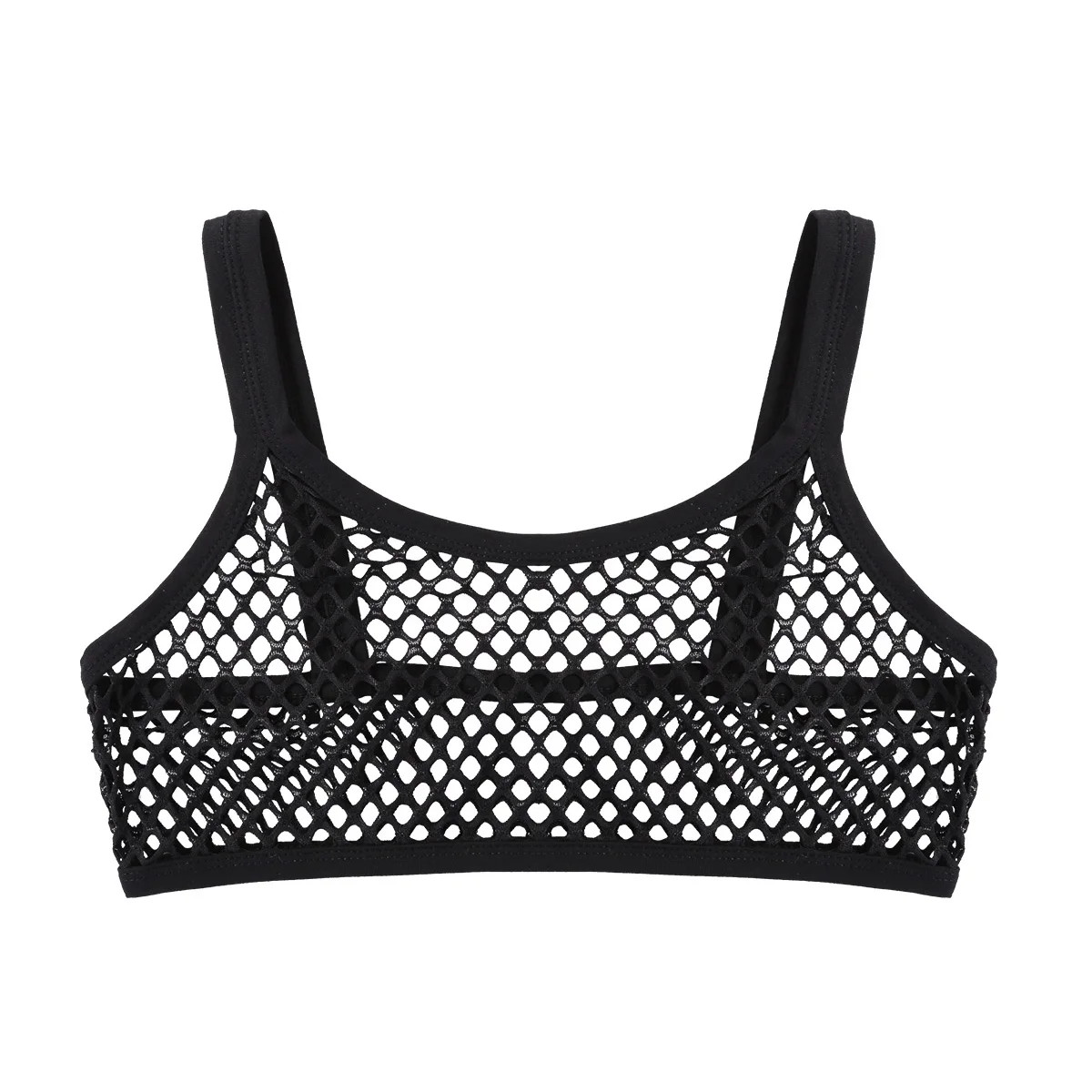 Women’s Mesh See Through Bra Tops Camisole Sheer Fishnet Bralette Lingerie Tank