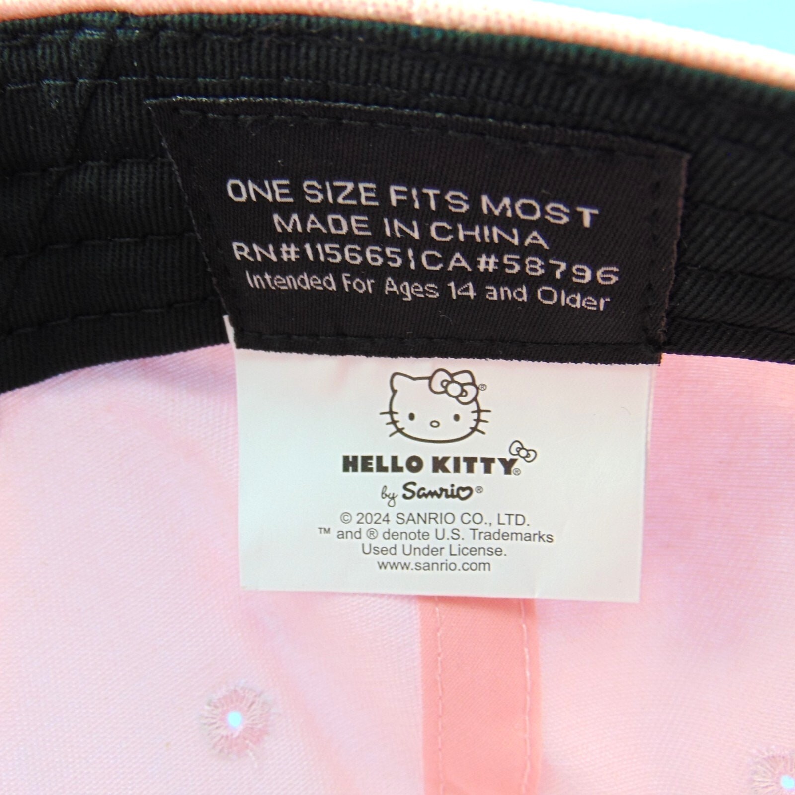 Hello Kitty Pink Baseball Cap Hat Sanrio Patch Adjustable Size Cute Kawaii New