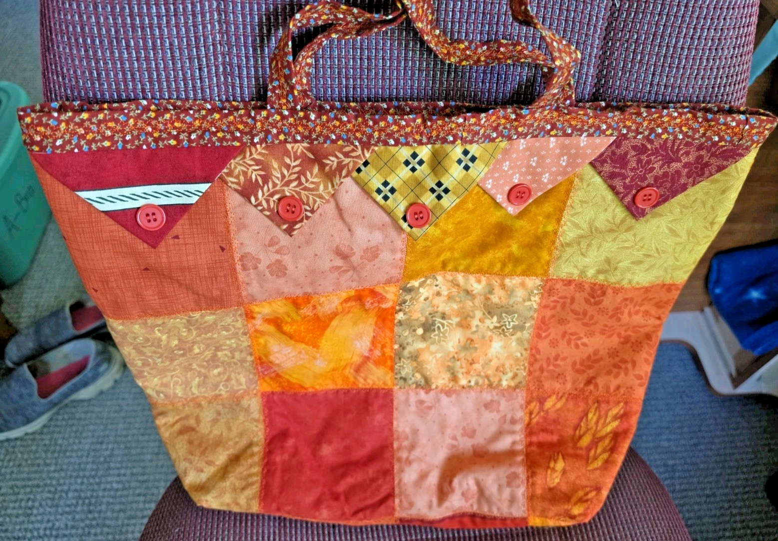 New Homemade Multipurpose Patchwork Tote – Gift Bag ~ Multipattern 14″ X 16″