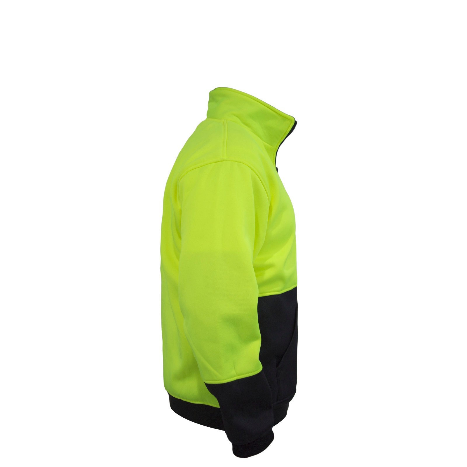 Hi-Vis Pullover Safety Workwear Fleece-lined Fleecy Zip Jumper Jacket Jorestech