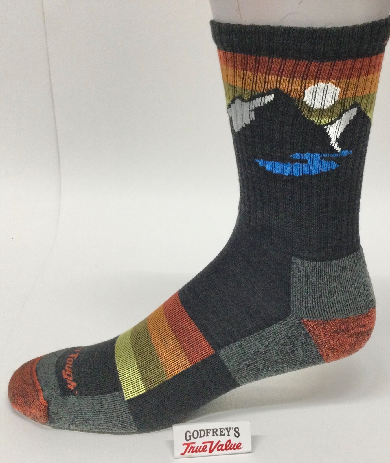 Darn Tough 1997 Charcoal Men’s Sunset Ridge Micro Crew Lightweight Sock Cushion