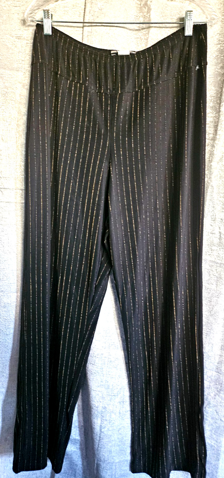 Vintage stephen & casey woman pants plus size 1X vertical pants black USA