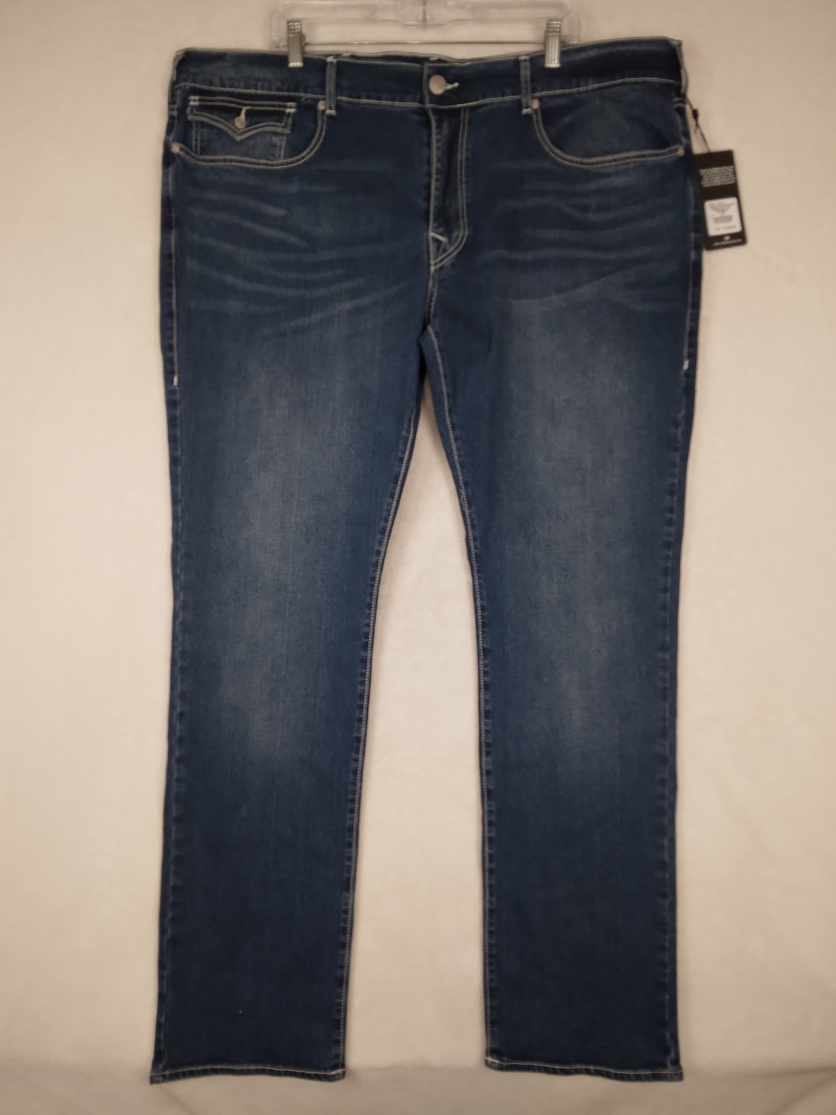 True Religion Men’s W44 45×34 Blue Wash Ricky Relaxed Straight Jeans w/ Tags