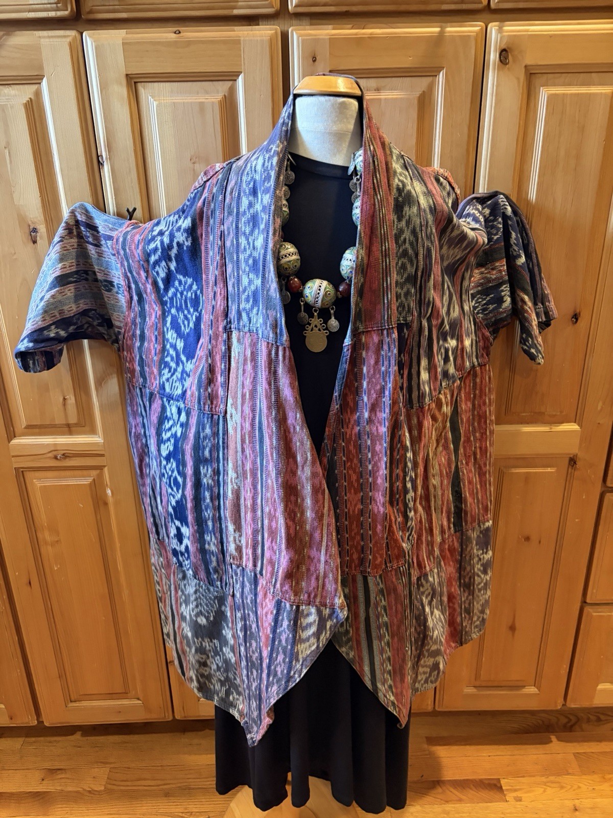 Art to Wear Vintage Ikat Kimono Patchwork Wild Woman Wild Thing Hand Made