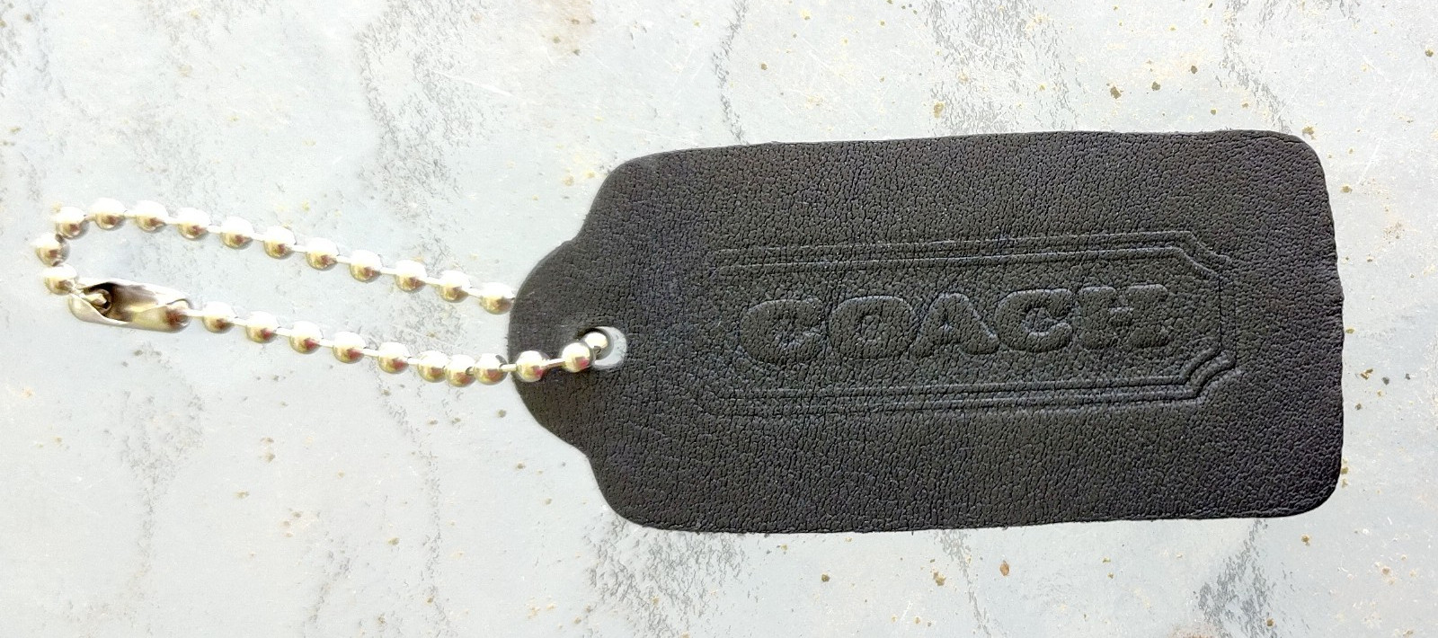 COACH Vintage 2.25″ x 1″ Hang Tag Black Leather.