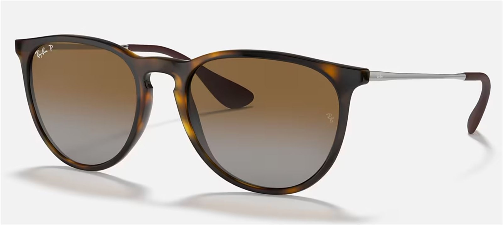 Ray-Ban Erika Sunglasses Polished Brown Tortoise Polarized RB 4171 710/T5 w/case