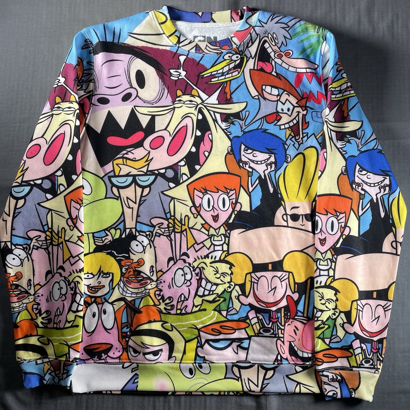Cartoon Network Pullover Men’s Medium Retro All Over Print 2018 CN