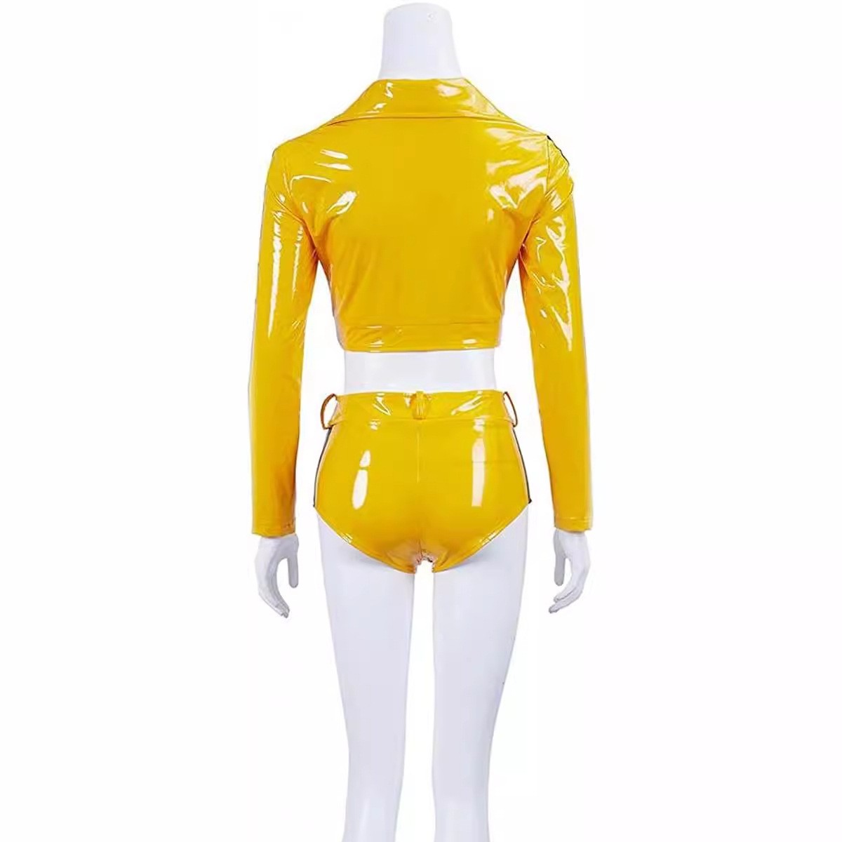 Kill Bill The Bride Cosplay Costume Yellow Coat Shorts Women Shirt Pants New