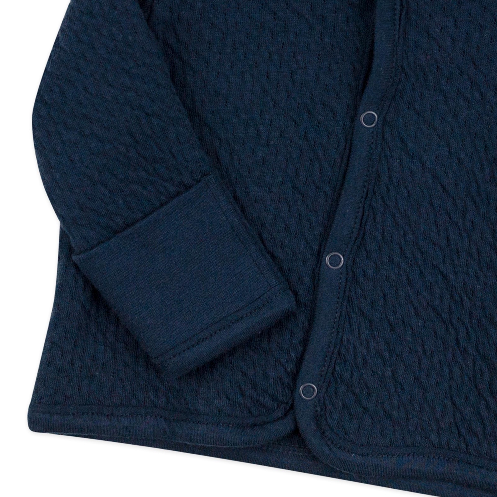 HonestBaby Snap-front Hooded Jackets, 12 Months, Dark Navy (Matelasse)