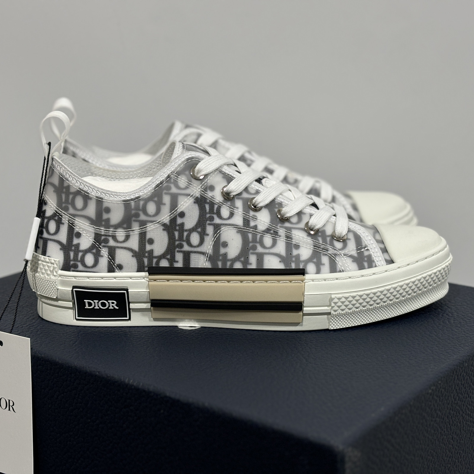 Men’s Dior B23 Low Top Transparent Oblique Monogram Designer Casual Sneakers