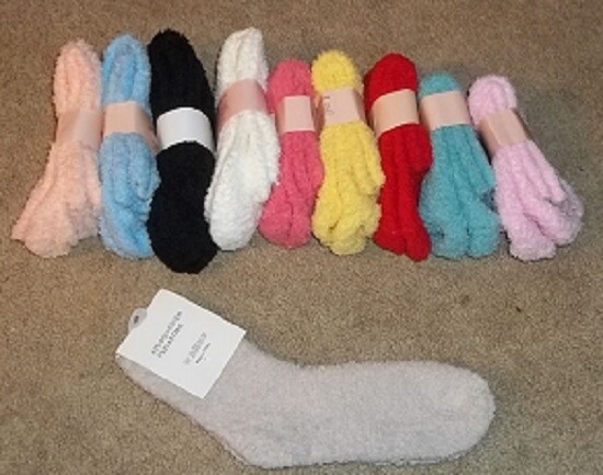 New 1 Pair Fluffy Fuzzy Socks 11 Solid Colors U Choose New