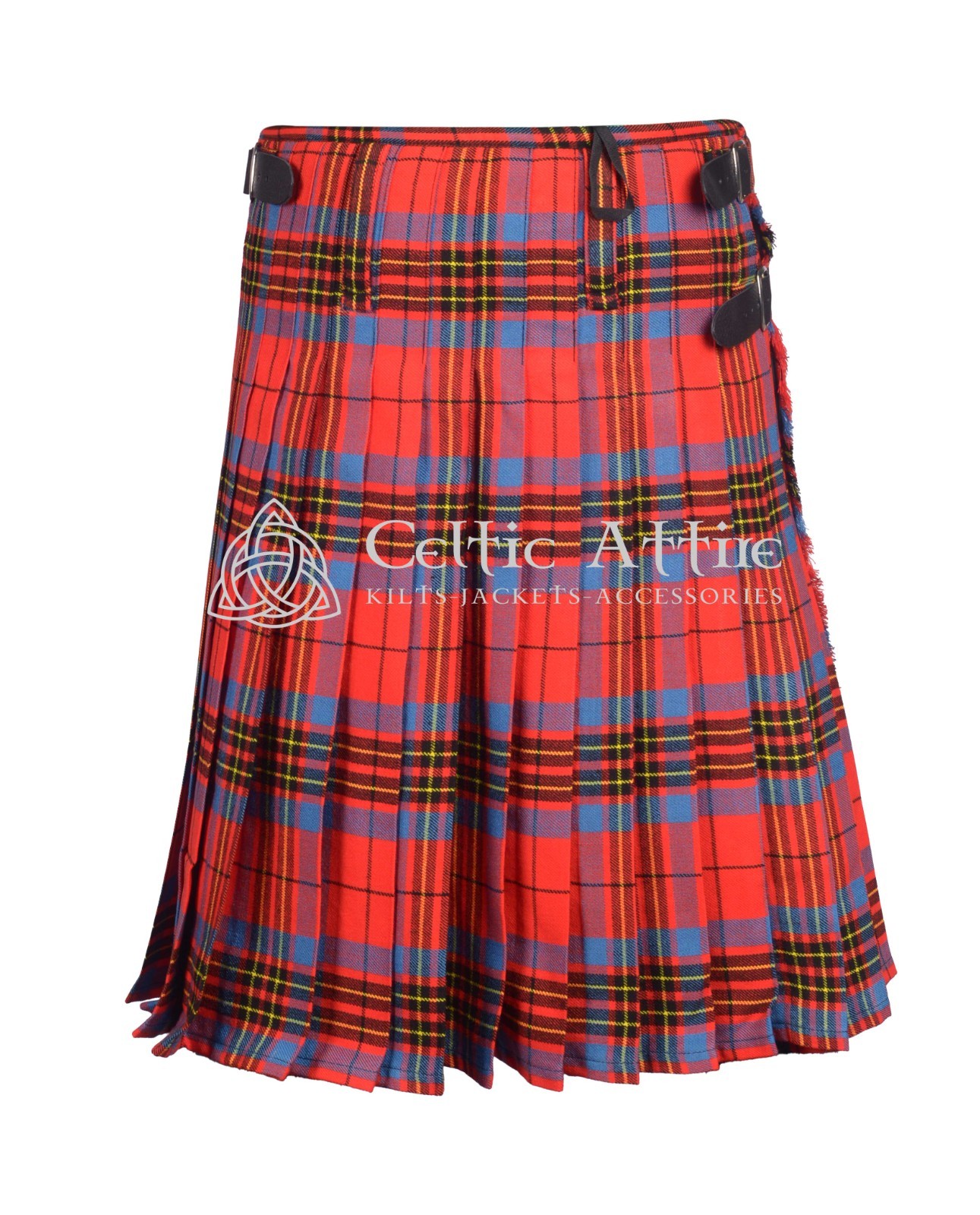 Leslie Red Ancient Tartan 8 Yard Scottish Kilt – Made to Order By Celtic Attire