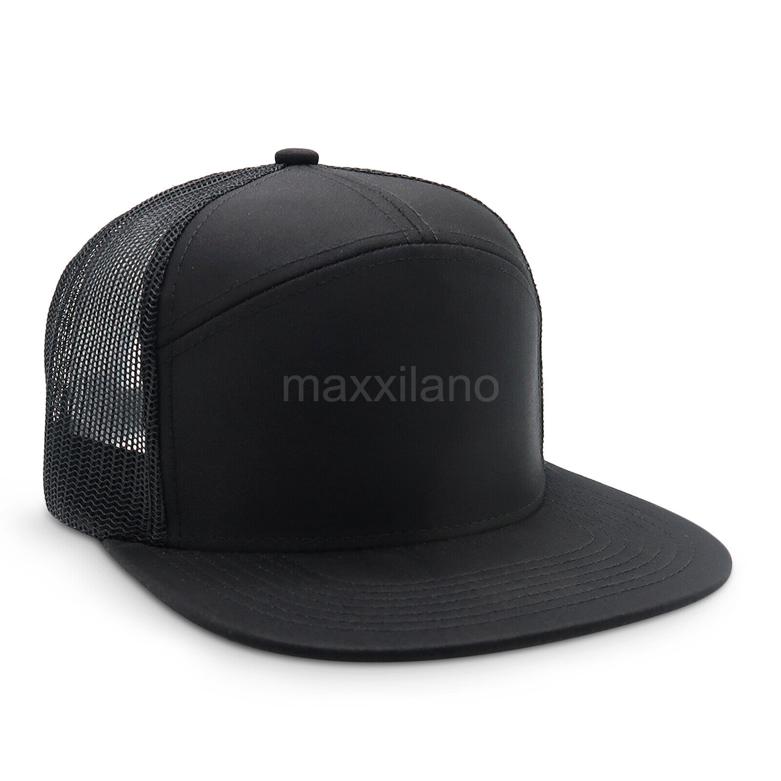 Snapback Hat Cotton Mesh Solid Flat Brim Mens Baseball Cap Trucker Visor Hats