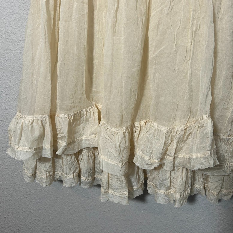 Robert Rodriguez Silk Top Womens 6 Cream Ruffle Victorian Romantic Goth Vamp