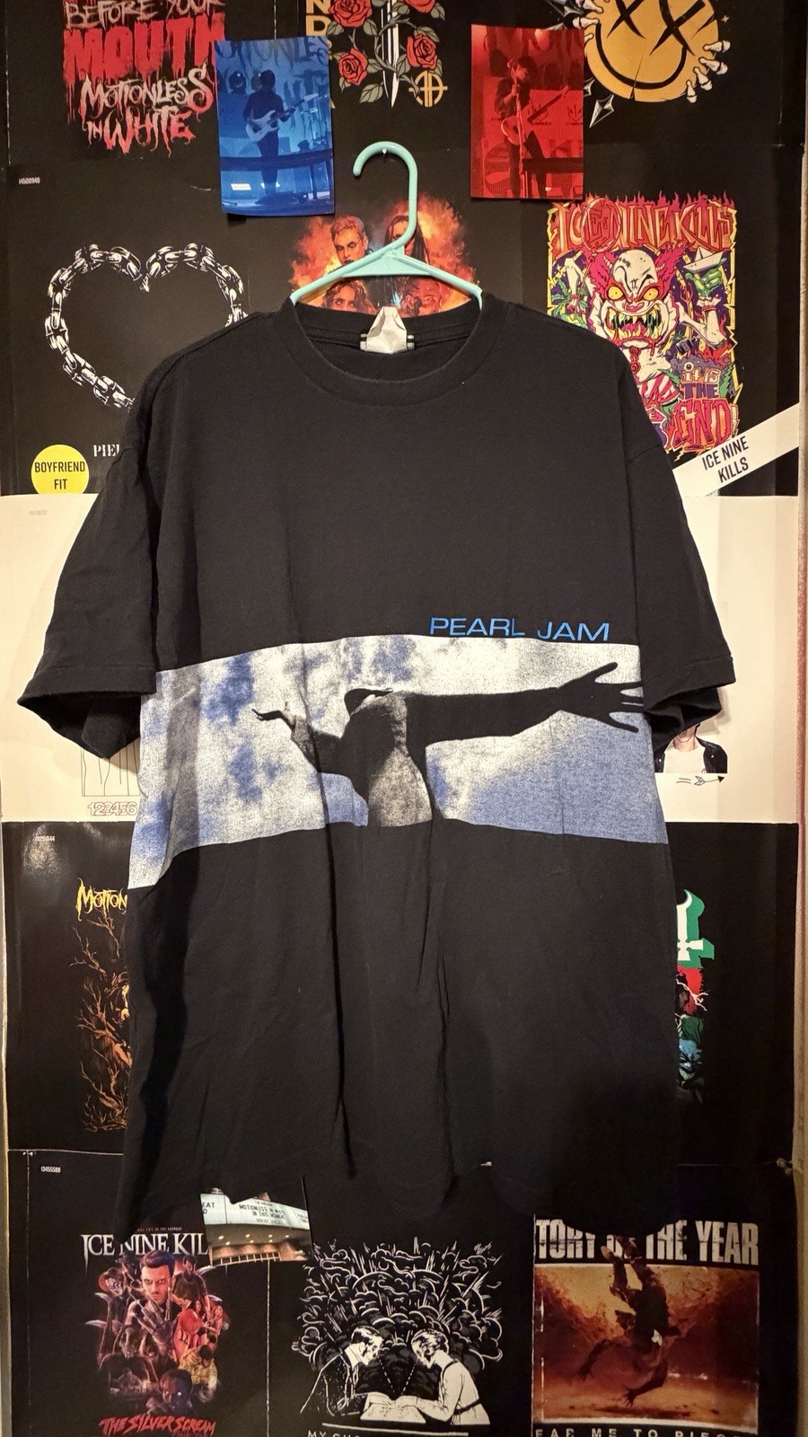 Vintage 1998 Pearl Jam Yield Tour Tee -XL- Black Made in Canada 360 Print