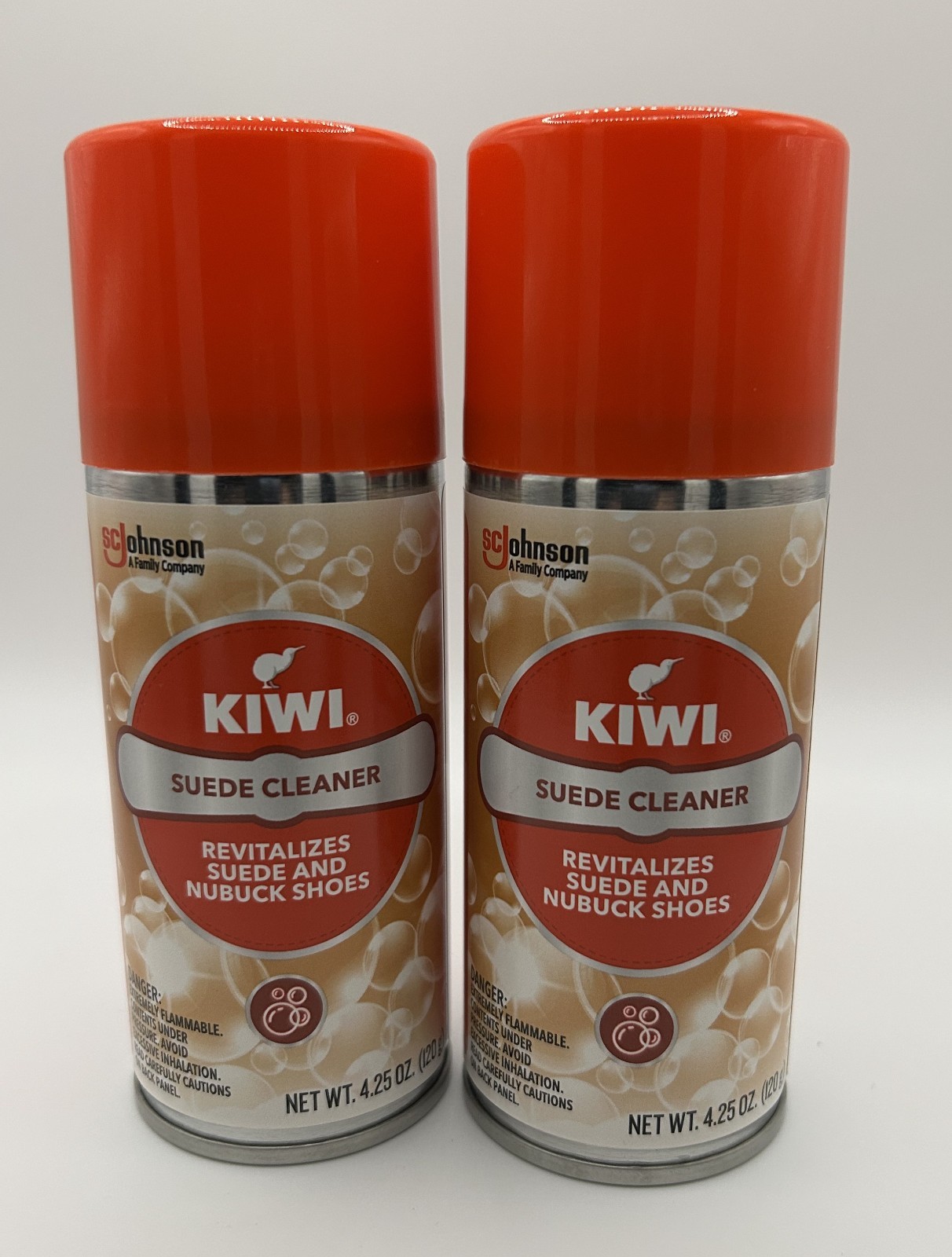2 Cans Kiwi Suede Cleaner 4.25oz Revitalizes Suede & Nubuck Shoes, Boots, & Gear