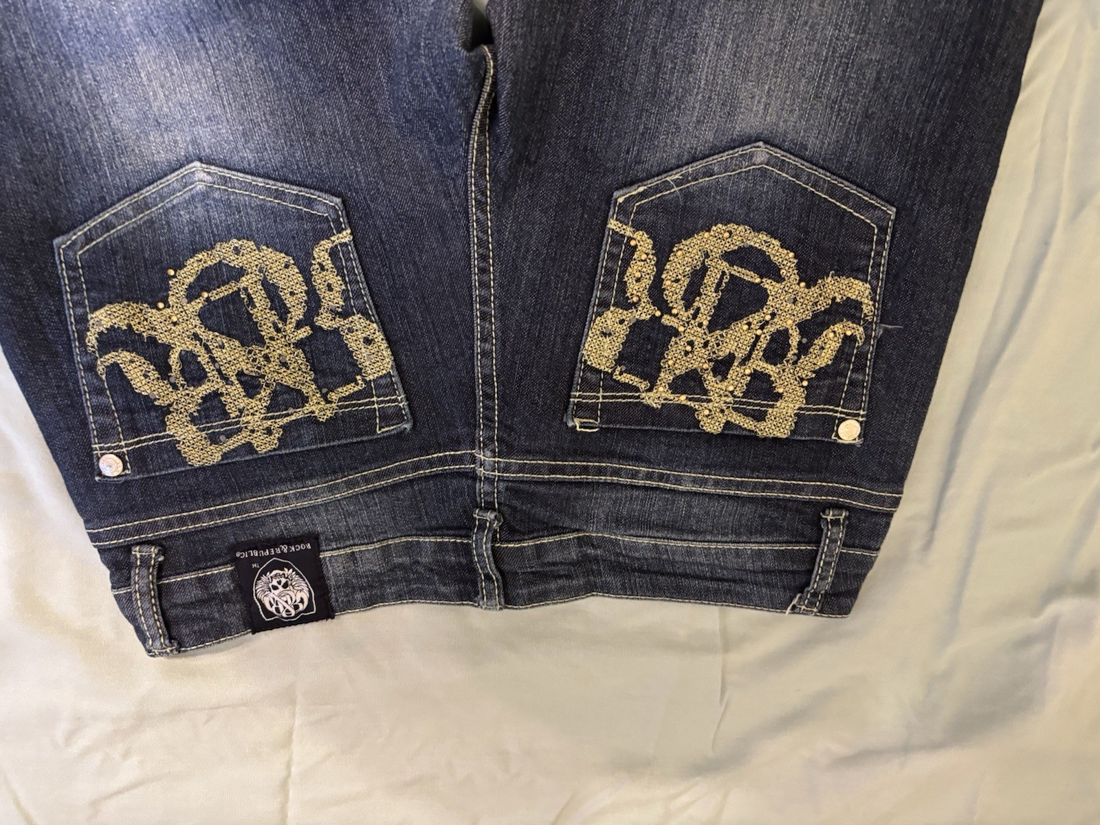 Rock & Republic Ladies Bootcut Jeans Blue Stretch.
