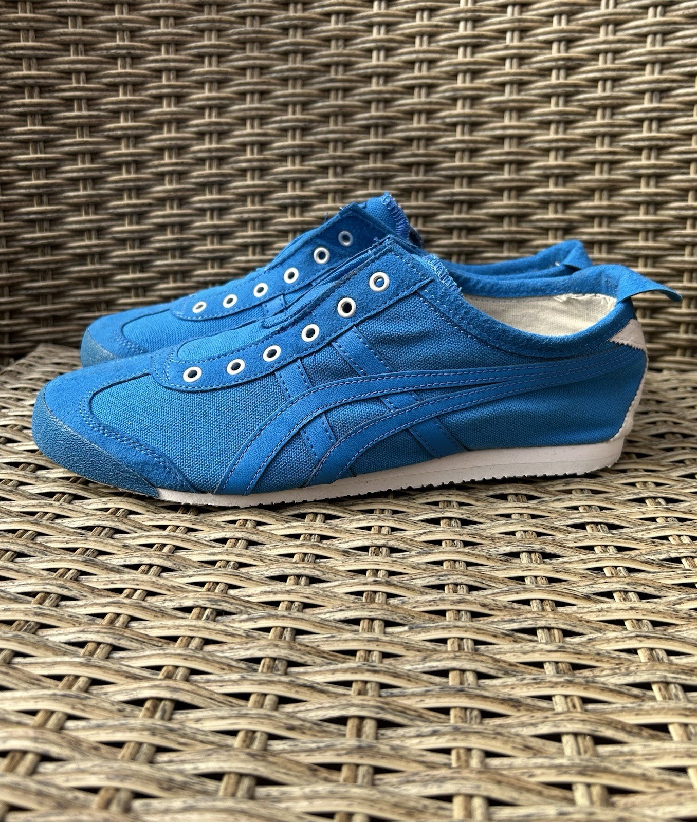 Onitsuka Tiger Mexico 66 Slip-On Trainers Canvas Blue US 7 AW18