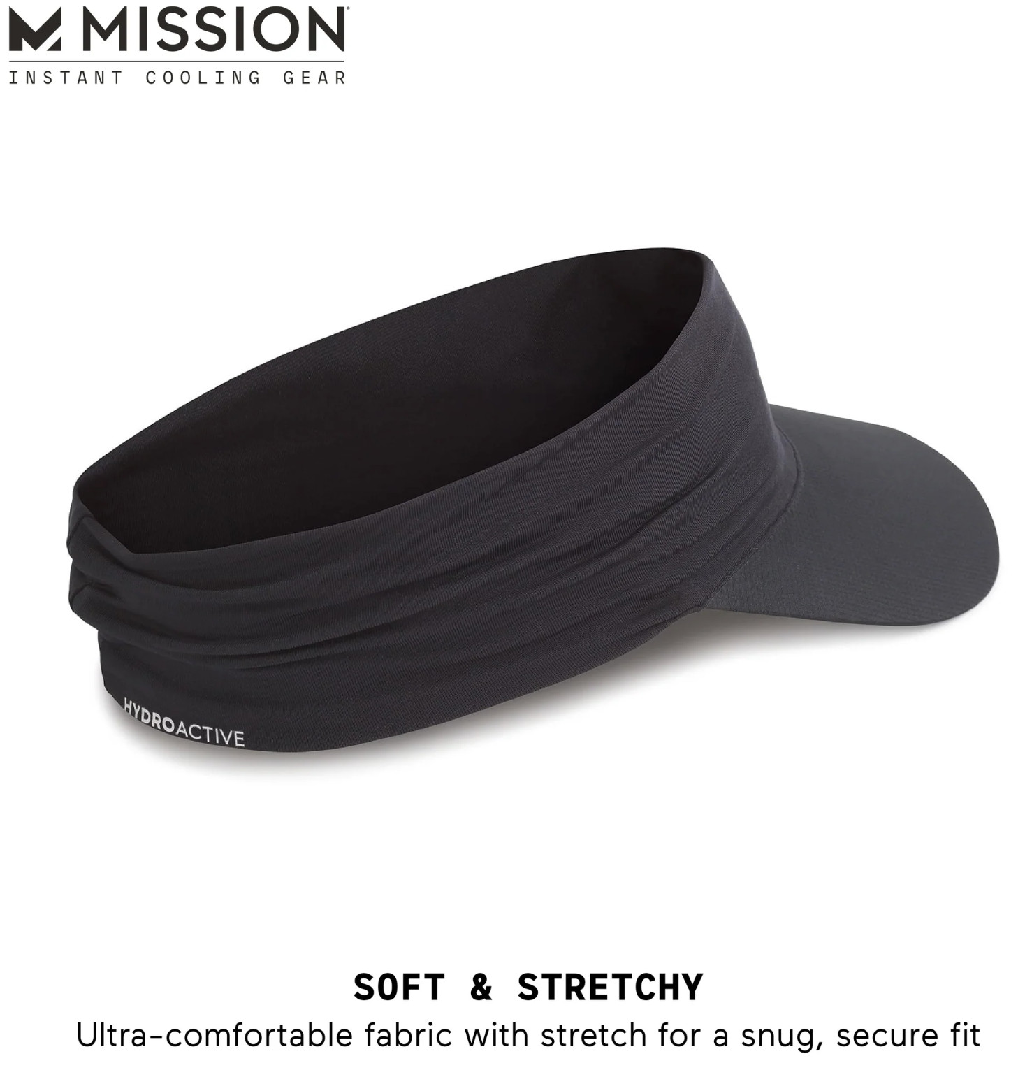 MISSION Cooling Visor Instant Cooling Hat Sun Visor Lightweight Quick Dry-NEW!