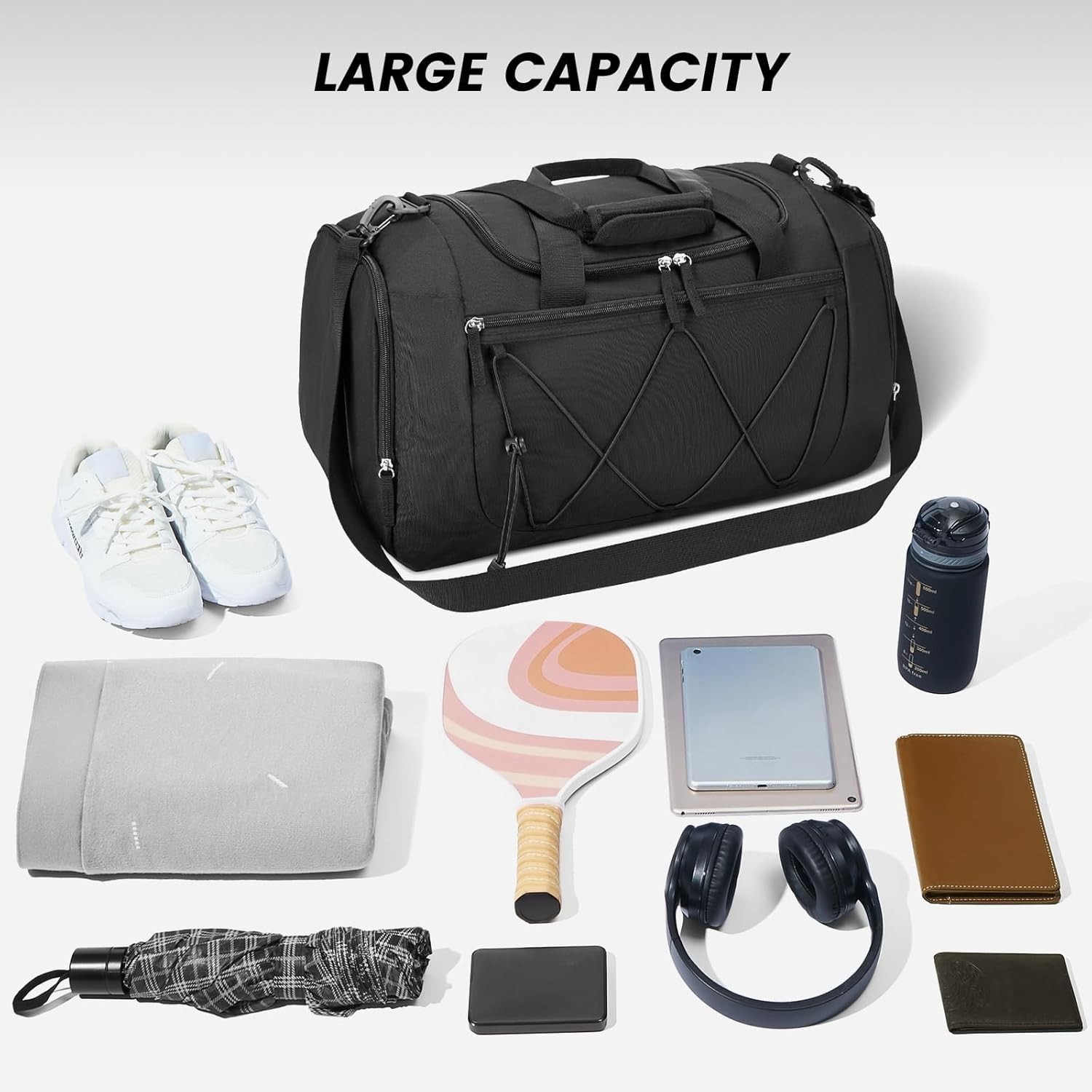 Gym Bag for Men – 21 Inches Duffle Bag for Travel Lightweight Duffel Bag with Sh