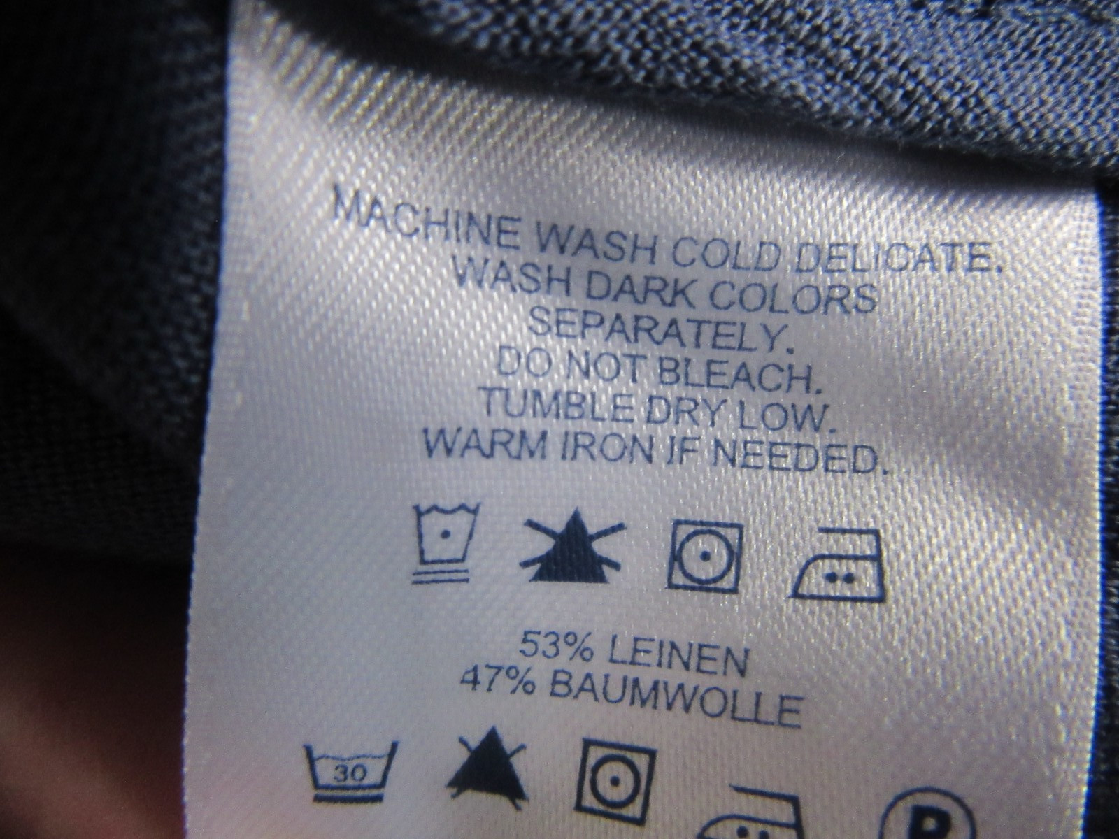 Lands’ End Linen Cotton Blend Long Sleeved Blue Jacket #416975 Size 3X NEW!