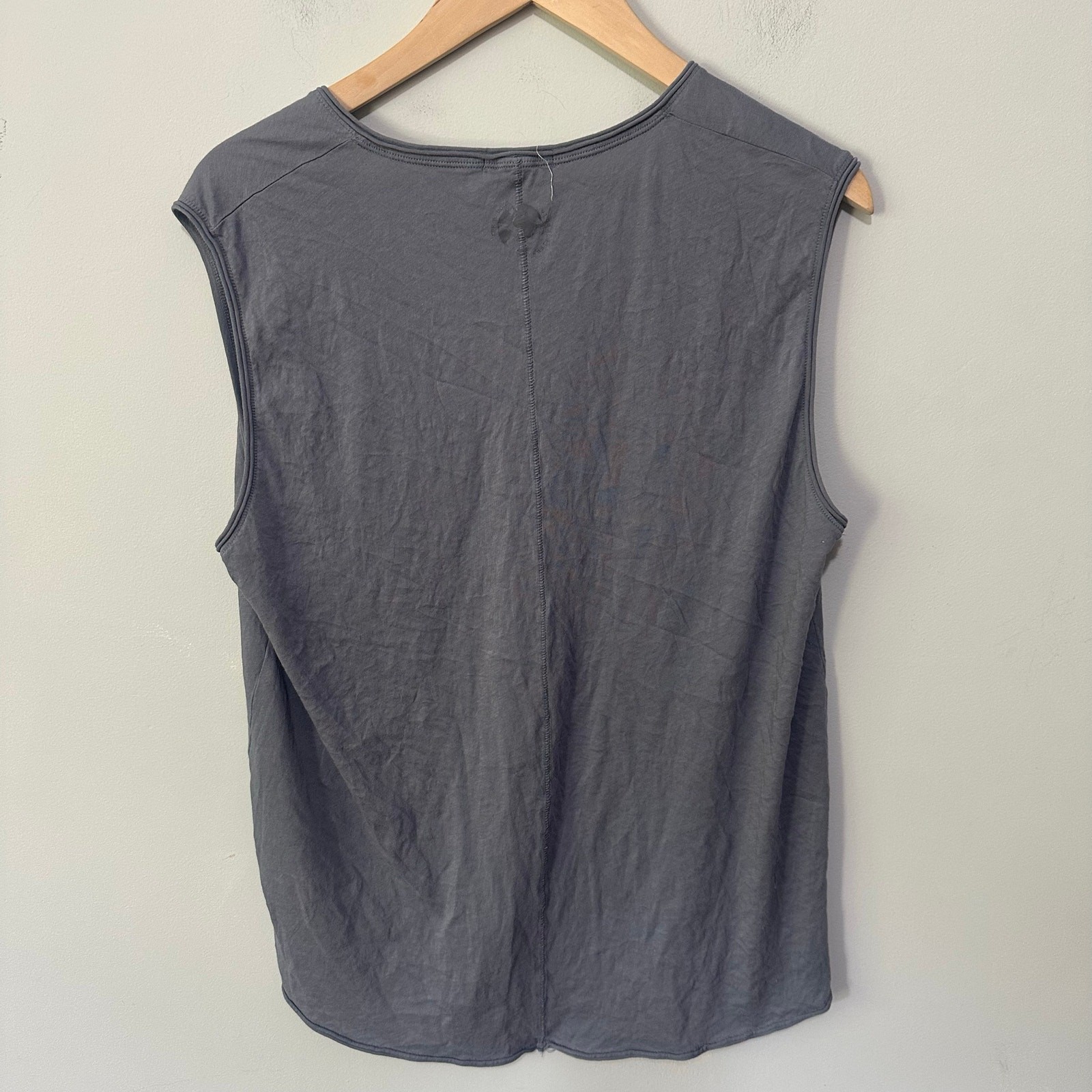 Rag + Bone Top Womens Small Gray Tank 100% Pima Cotton Relaxed Minimalist