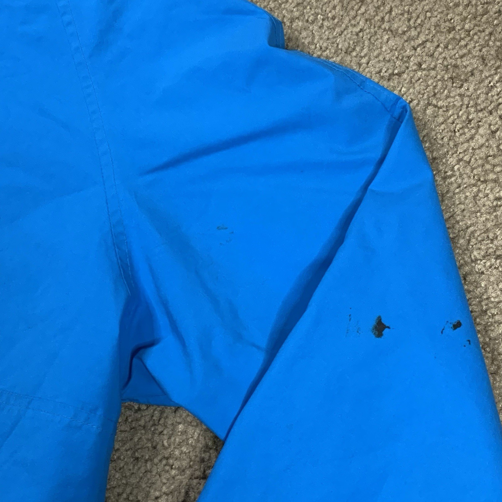 VTG Eddie Bauer Mens Medium Blue Pullover 1/4 Zip Jacket Camping Outdoors 90s
