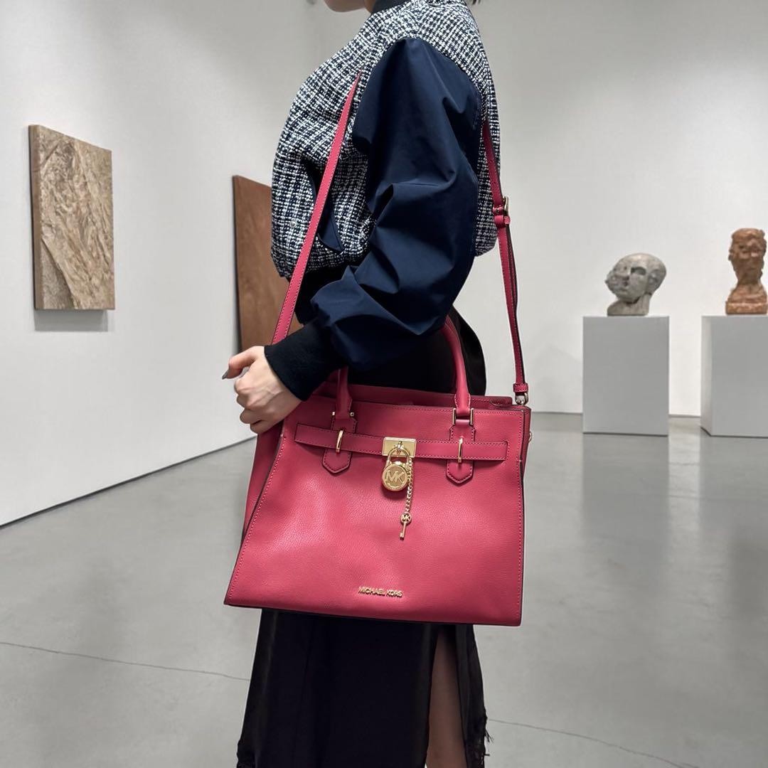 Michael Kors Hamilton 2-Way Tote Shoulder Bag Pink Japan 0610313