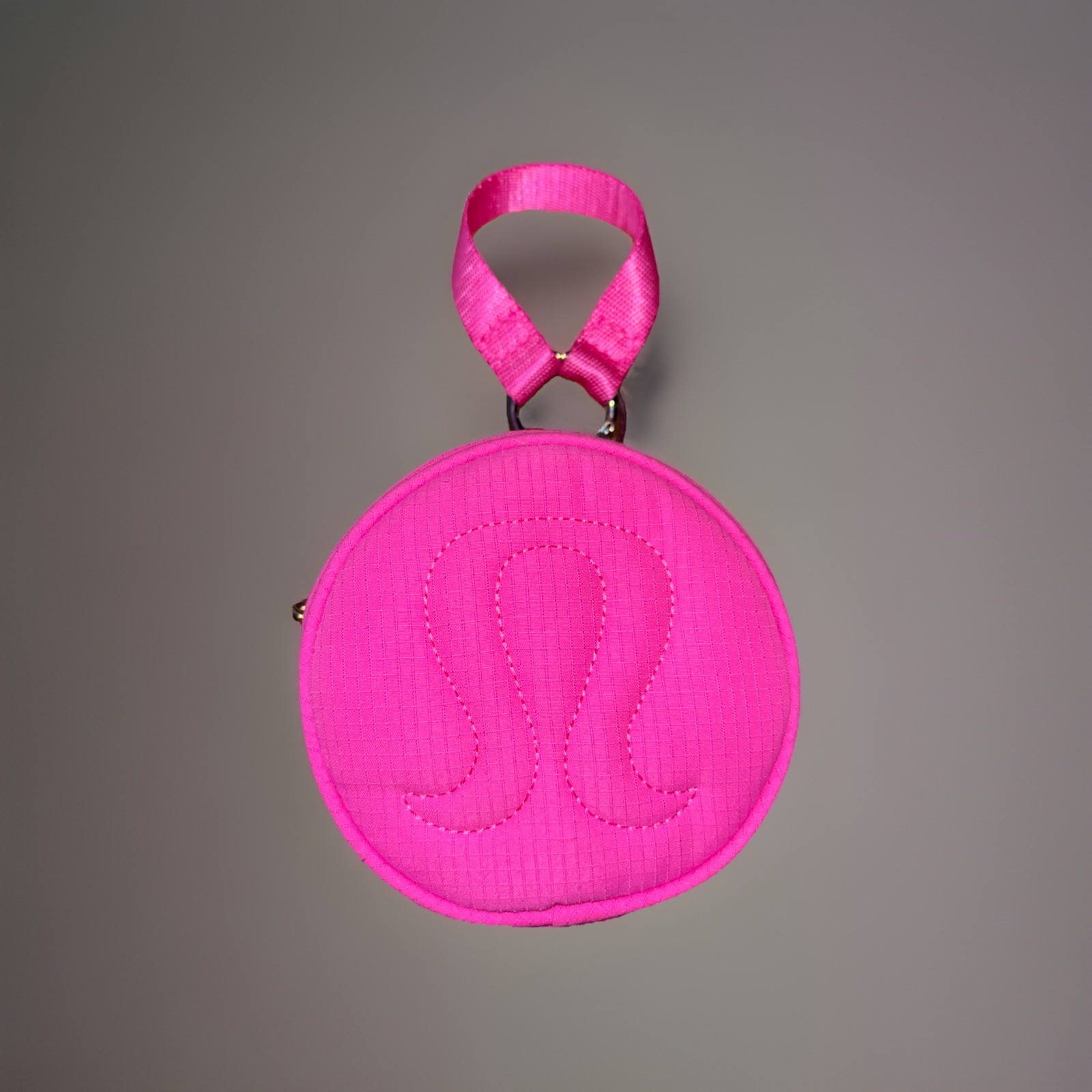 Lululemon Hot Pink Coin Pouch with Key Ring And Para Cord Clip